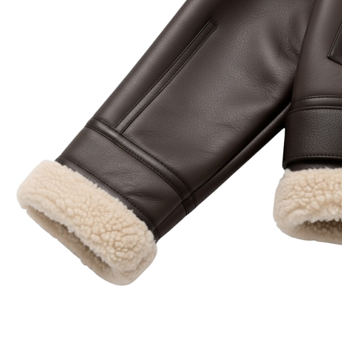 Women's Faux Shearling Aviator Jacket Thick Warm Fleece Lined Belted Biker Coat