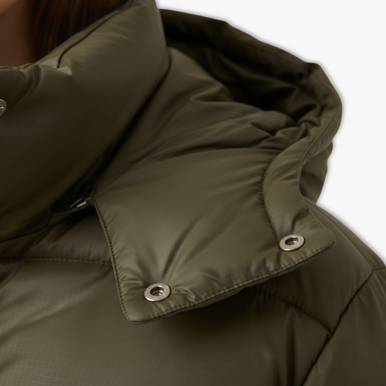 Standing Neck Hooded Short Cotton Coat Jacket Autumn Winter