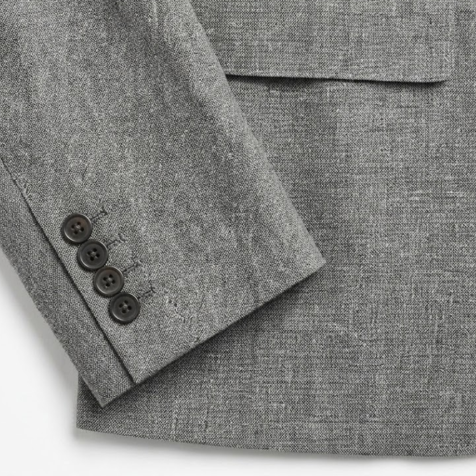 Men’s Cotton Linen Suit 2 Piece Set Slim Fit Single Breasted Blazer and Trousers