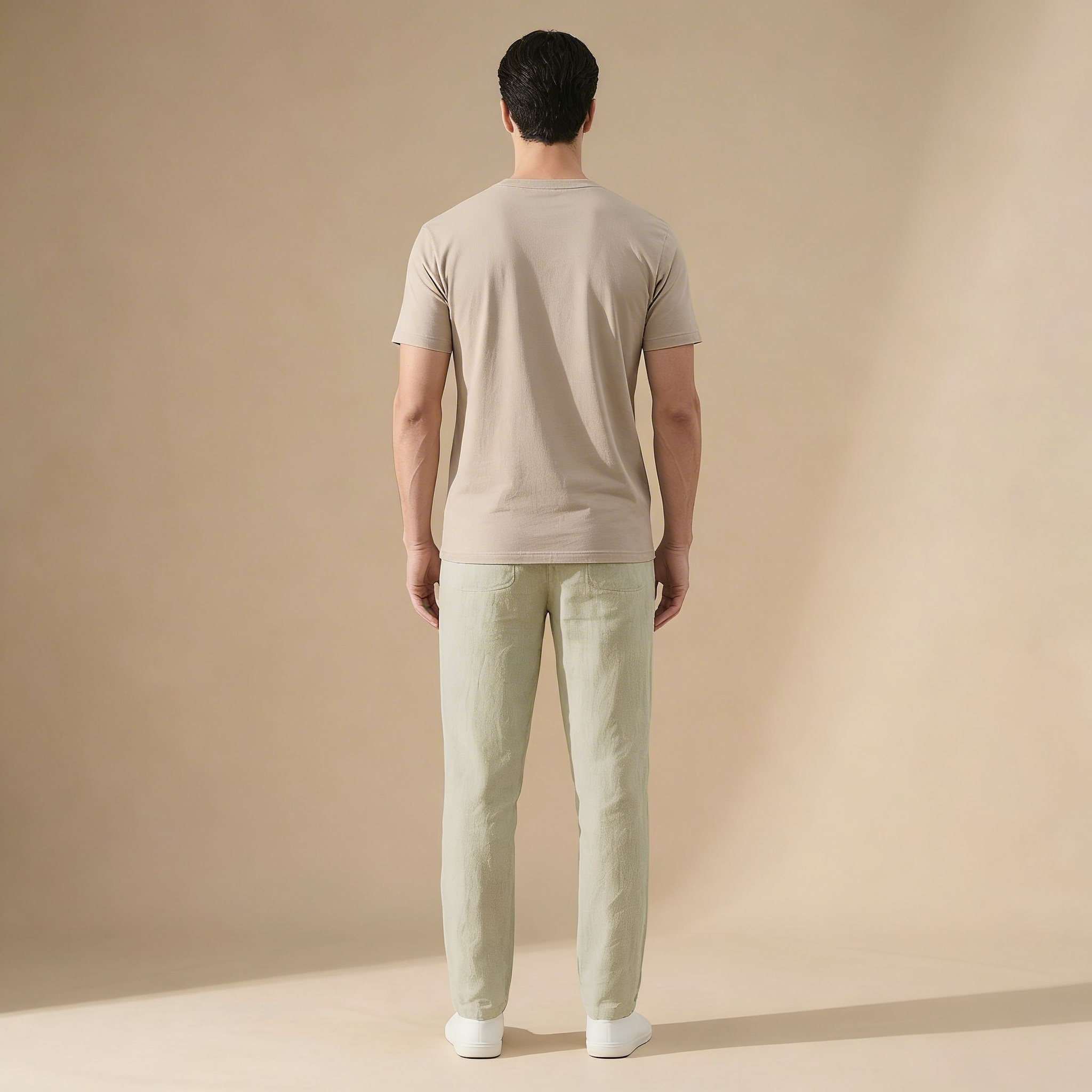 Men's Straight Leg Linen Trousers