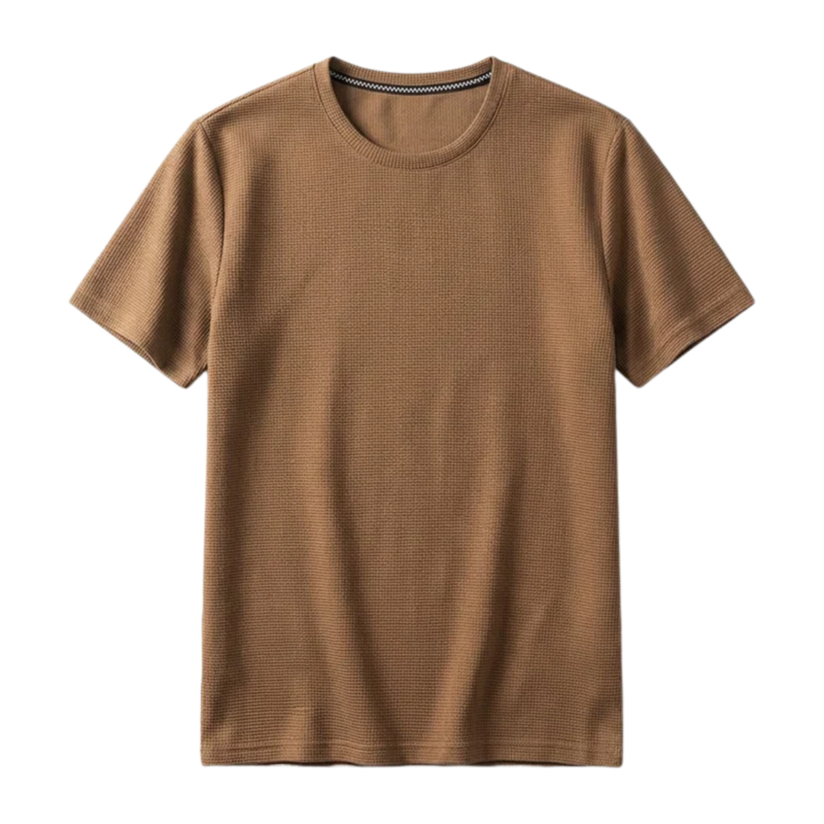 Men's waffle knit t-shirt — relaxed tailored fit — everyday casual