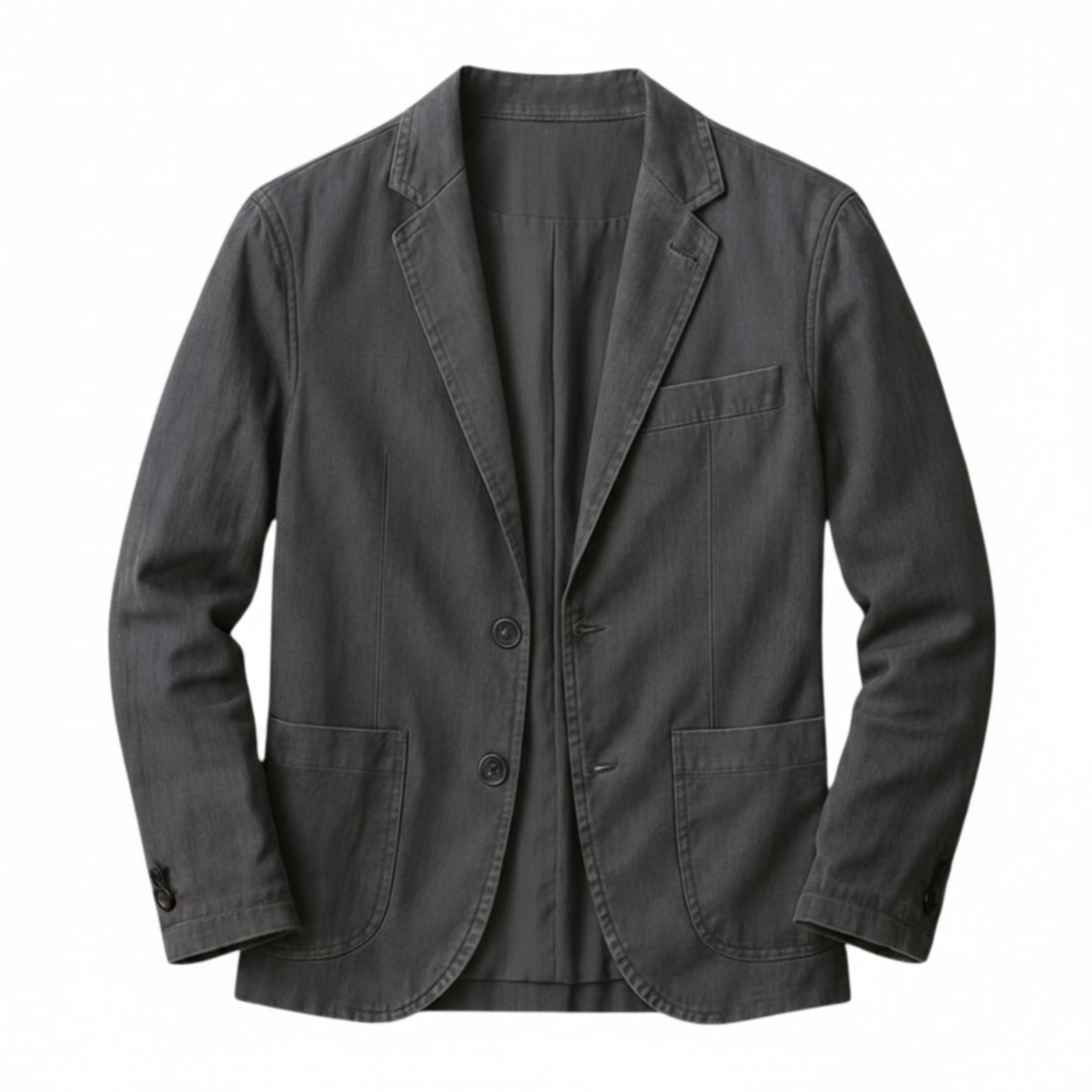 Men's Linen Blazer Jacket Cotton Blend Lightweight Casual Single Button Suit Coat