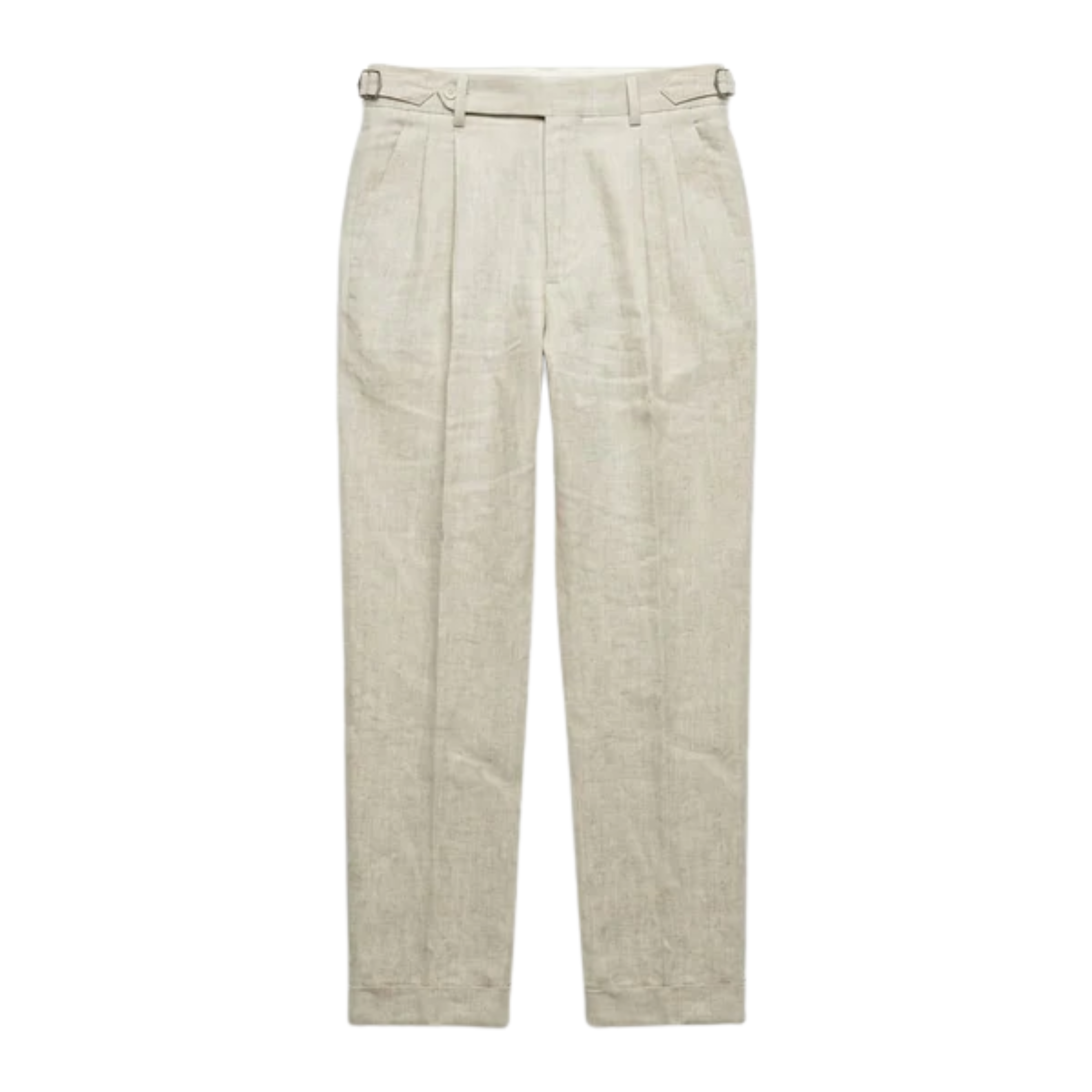 Men's tailored trousers — 100% linen — double pleated — formal events
