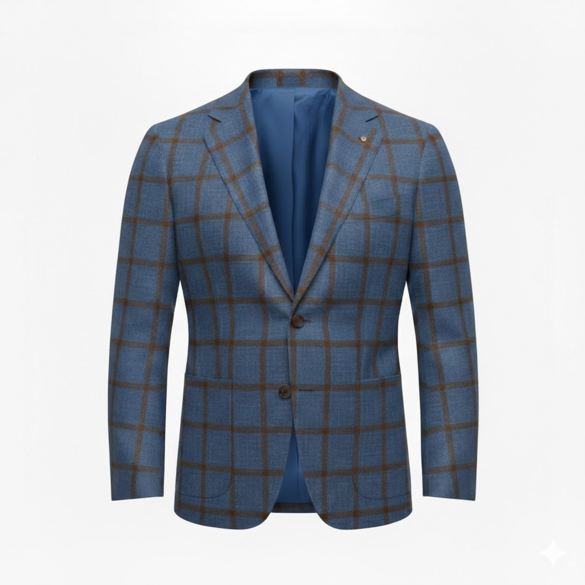 Men's Slim Fit Tailored Blazer with Notched Lapels and Two-Button Closure