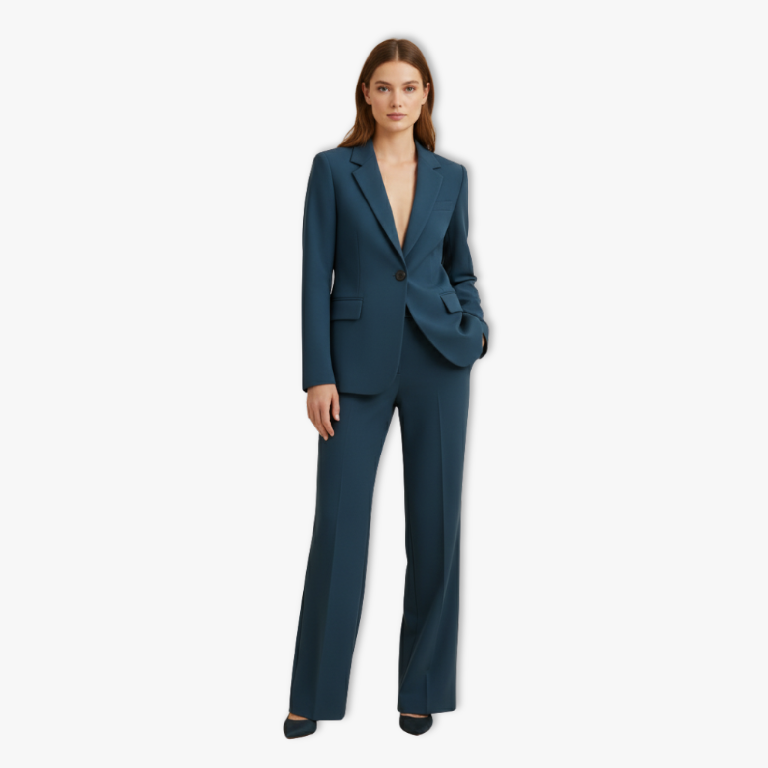 Women's Long-sleeved Solid Color Commuter Blazer