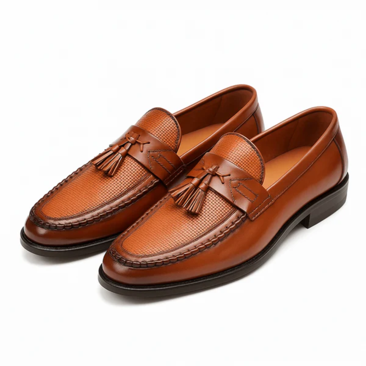 Men’s woven tassel loafers — classic slip-on for business formal
