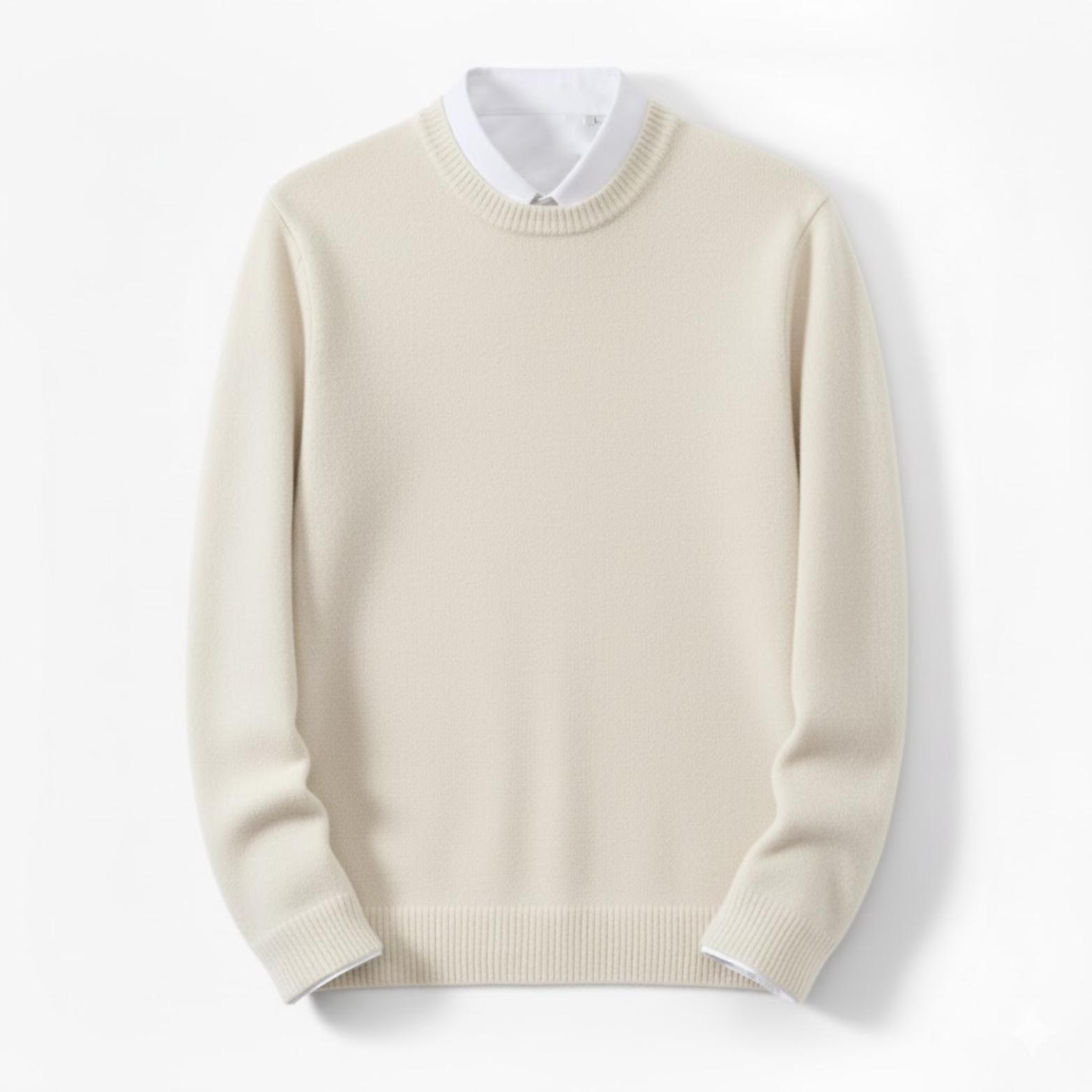 Cashmere Sweater O-neck Pullovers Men's Loose Oversized Knitted Bottom Shirt