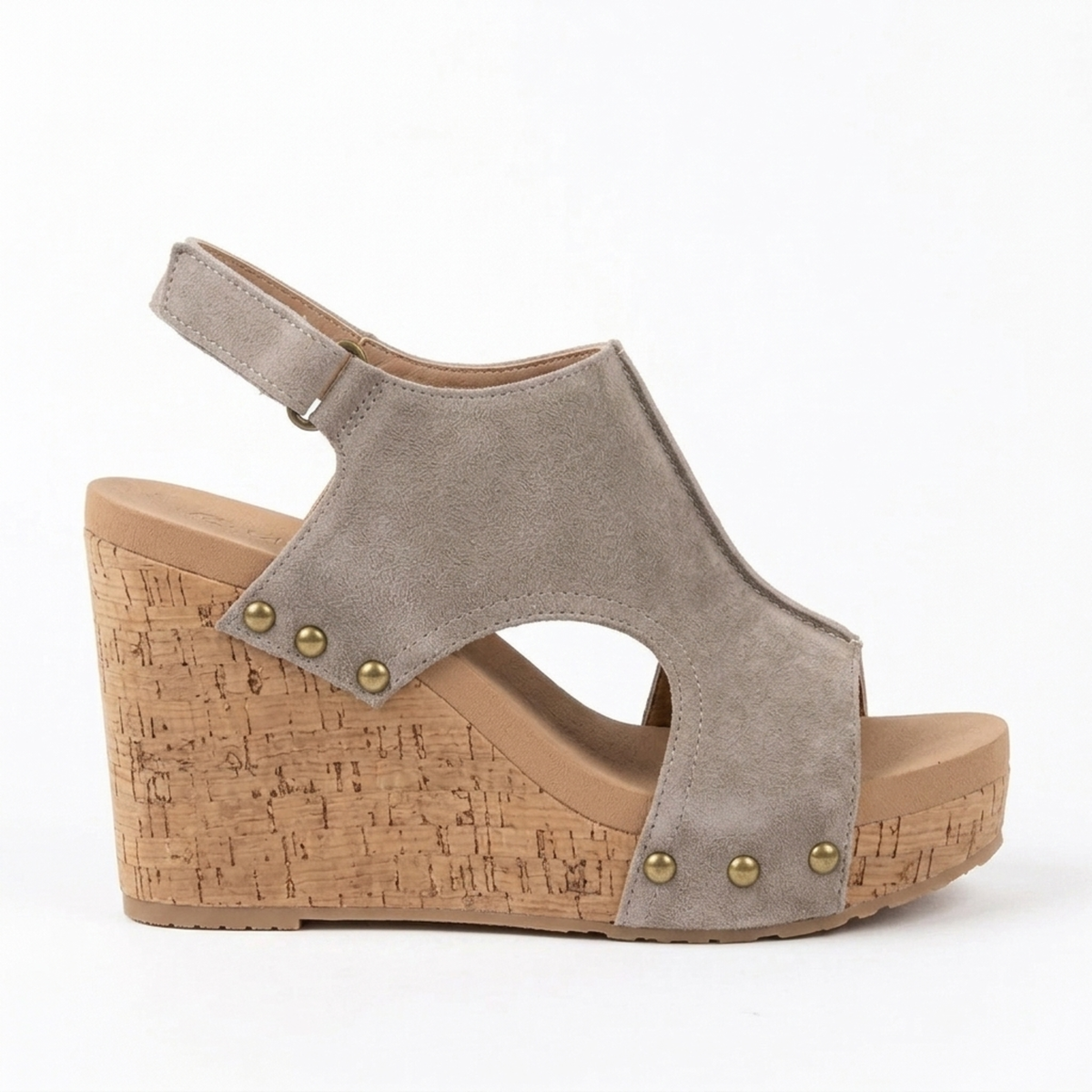 Women's platform wedge sandals — peep toe ankle strap — casual daily