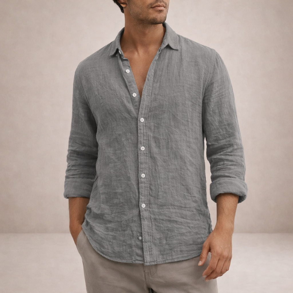 Men's Regular Fit Linen Shirt