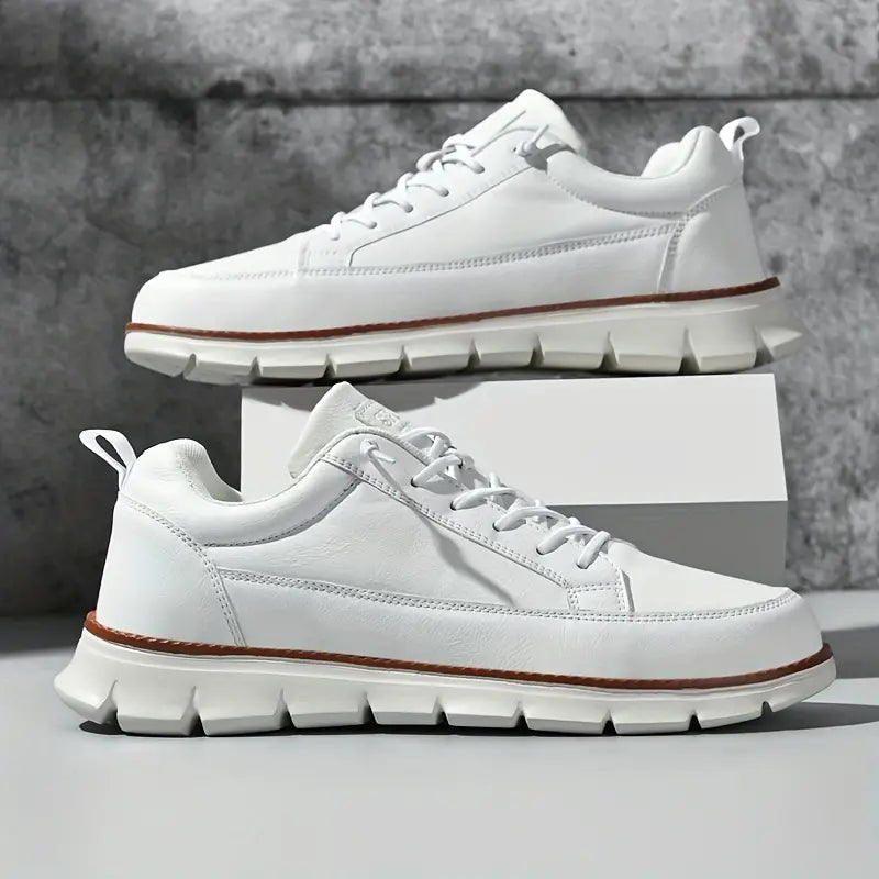 Men's sneakers | leather cushioned sole - casual daily