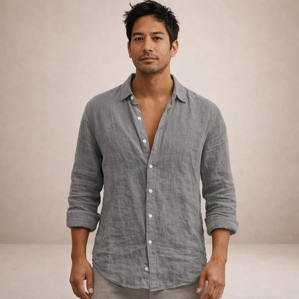 Men's Regular Fit Linen Shirt