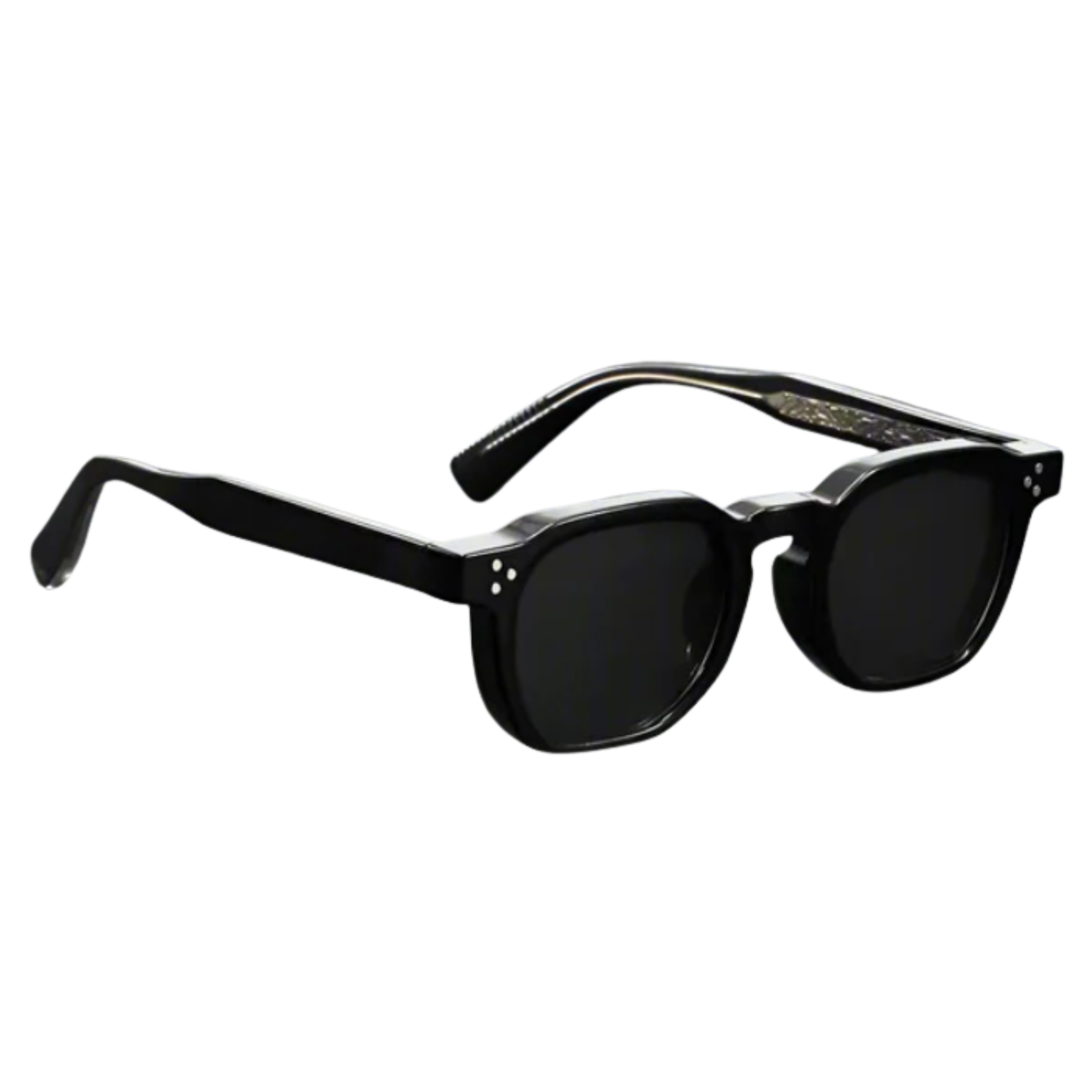 Polarized Square Sunglasses CP Frame Metal Core Rivet Detail Unisex UV400 Protection