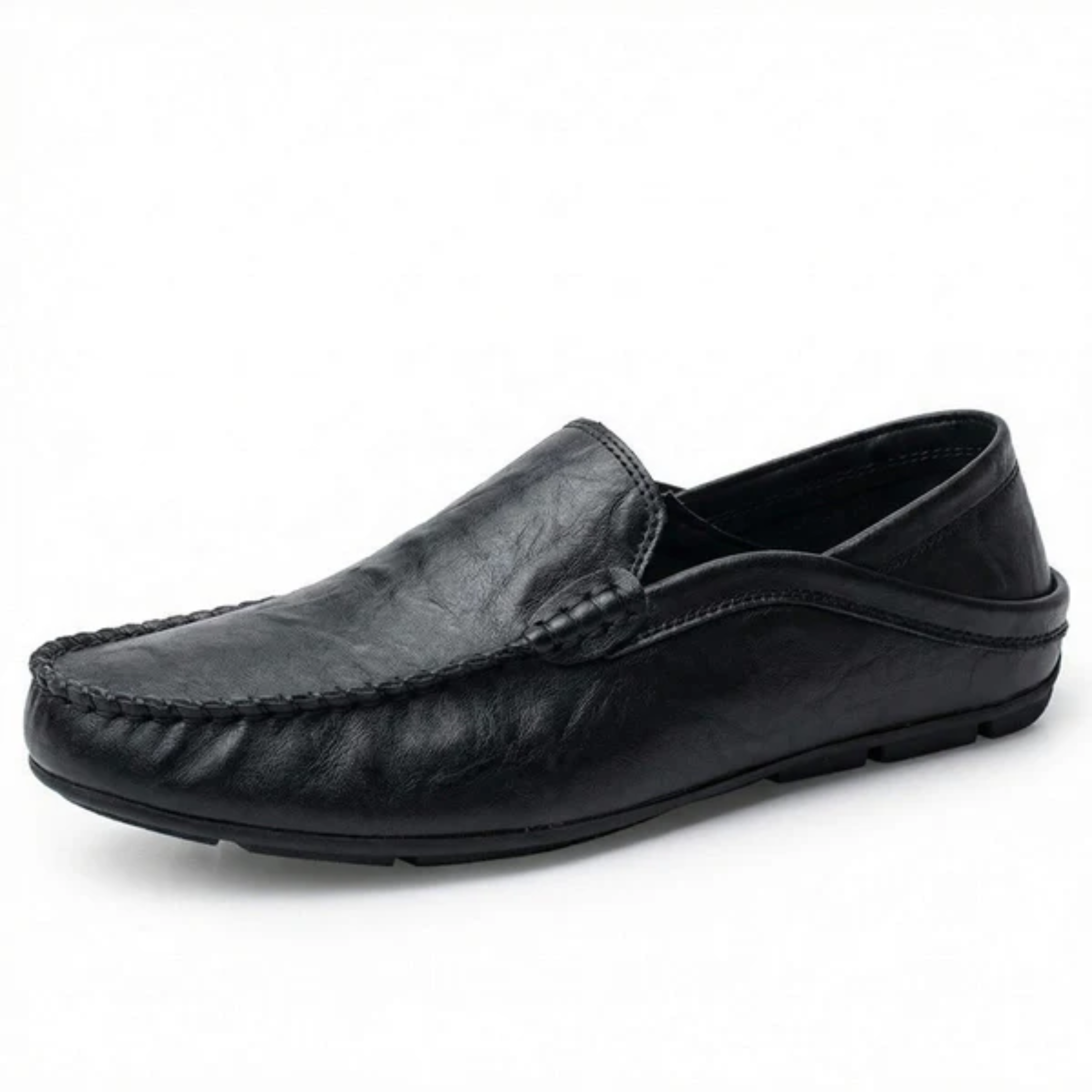 Men's leather loafers — fold-down heel — travel and casual wear