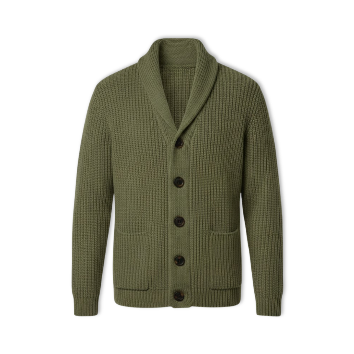 Men's Winter Cardigan Sweater Slim Fit Shawl Collar