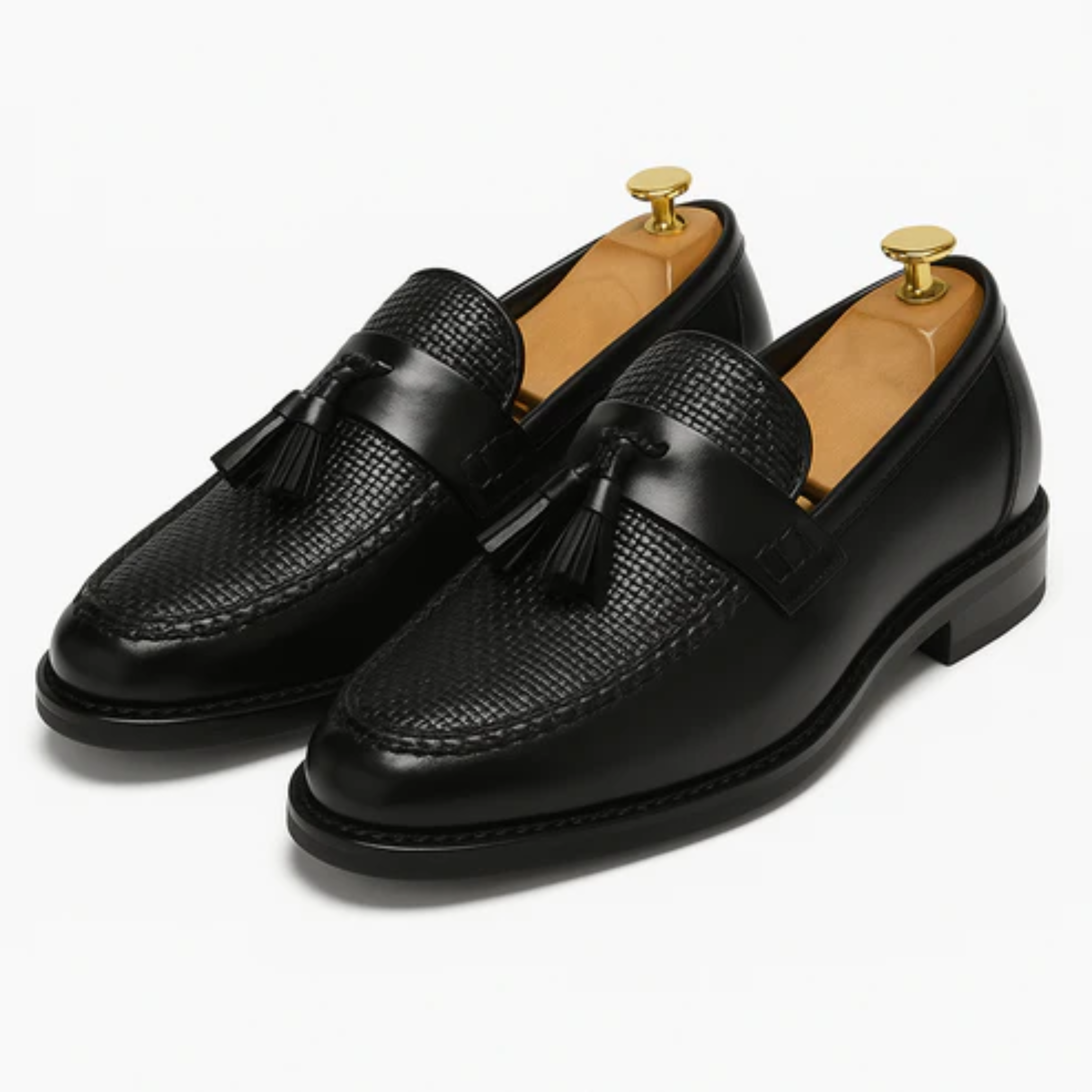 Men’s woven tassel loafers — classic slip-on for business formal