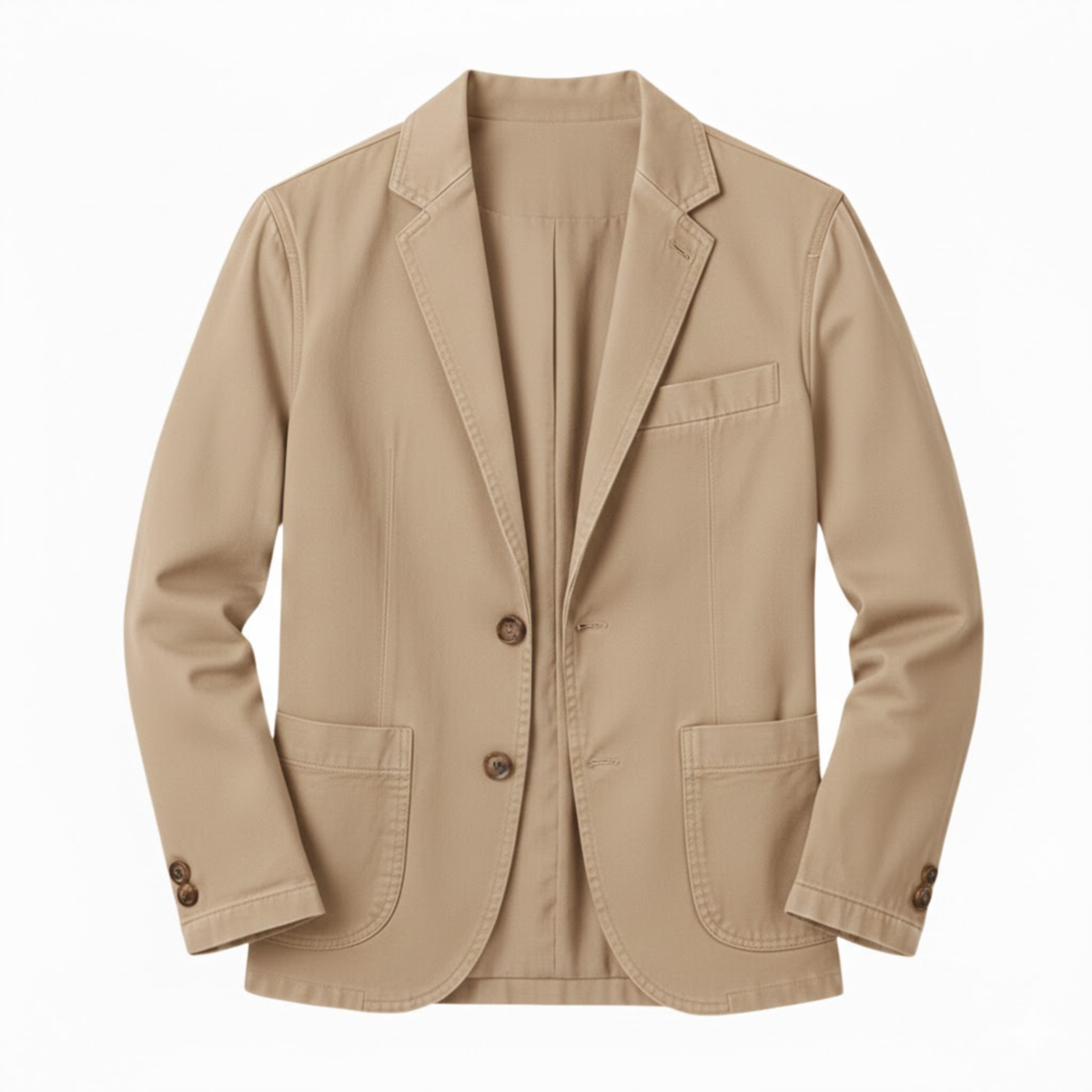 Men's Linen Blazer Jacket Cotton Blend Lightweight Casual Single Button Suit Coat