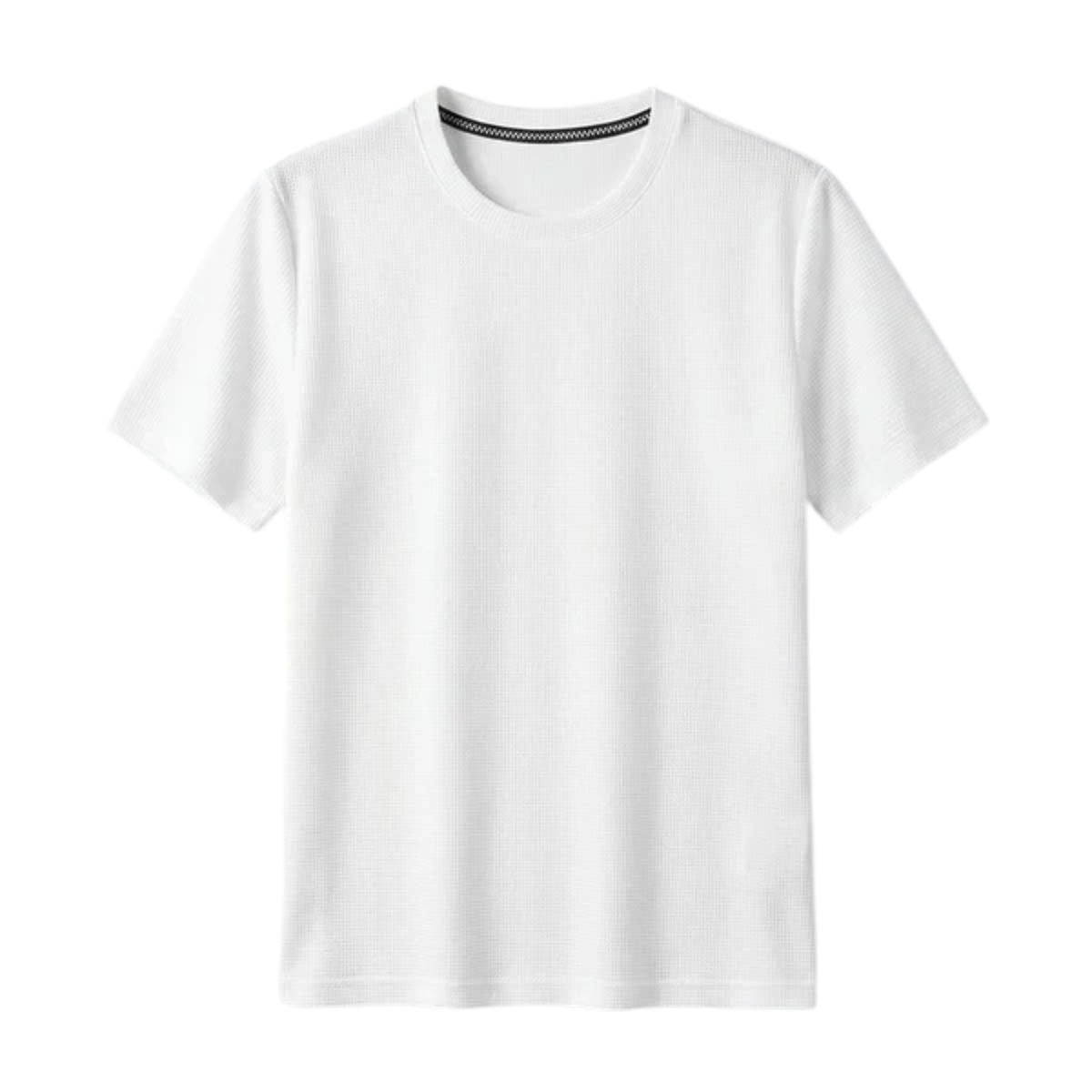 Men's waffle knit t-shirt — relaxed tailored fit — everyday casual