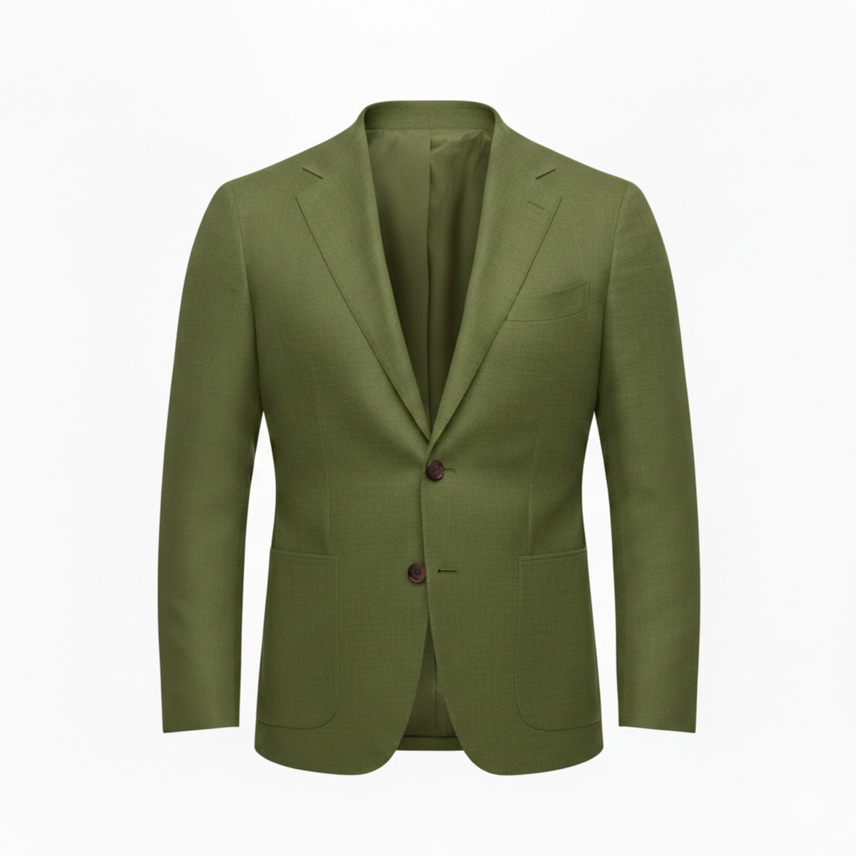 Men's Slim Fit Tailored Blazer with Notched Lapels and Two-Button Closure
