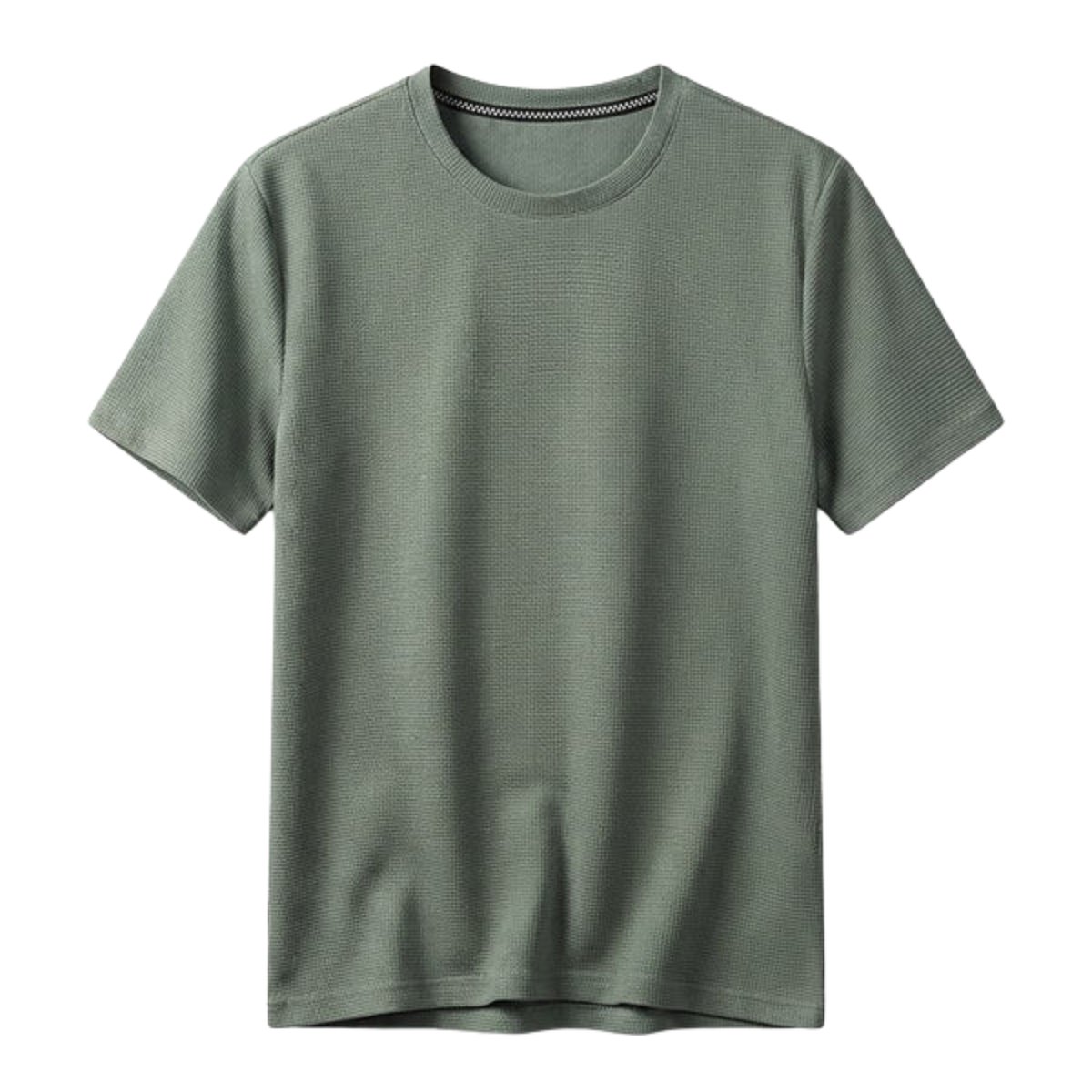 Men's waffle knit t-shirt — relaxed tailored fit — everyday casual