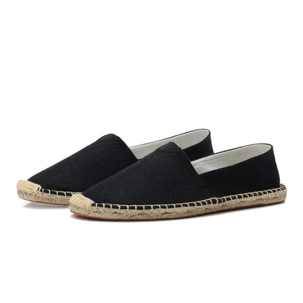 Men's linen espadrilles — canvas slip-on loafers — beach vacation