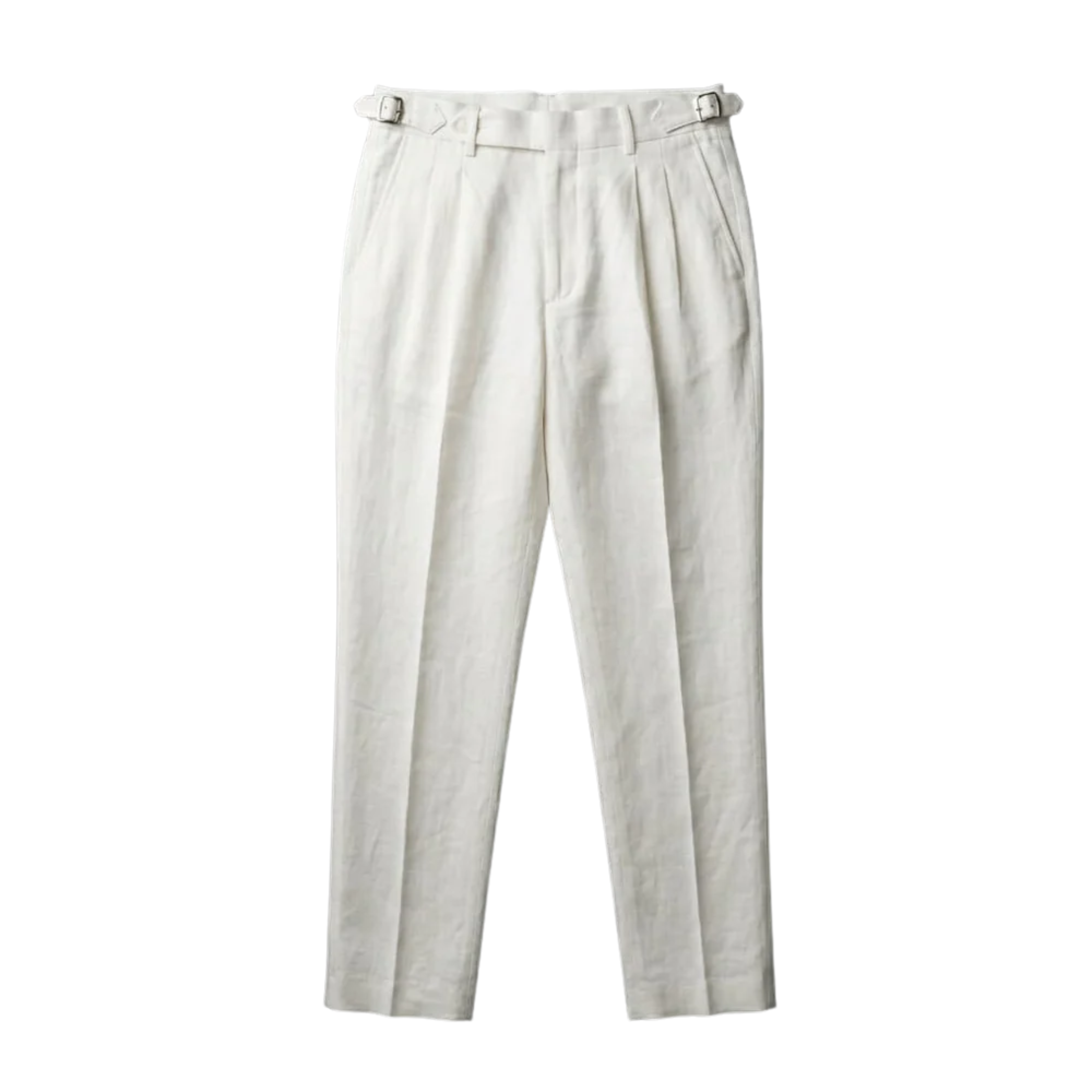 Men's tailored trousers — 100% linen — double pleated — formal events