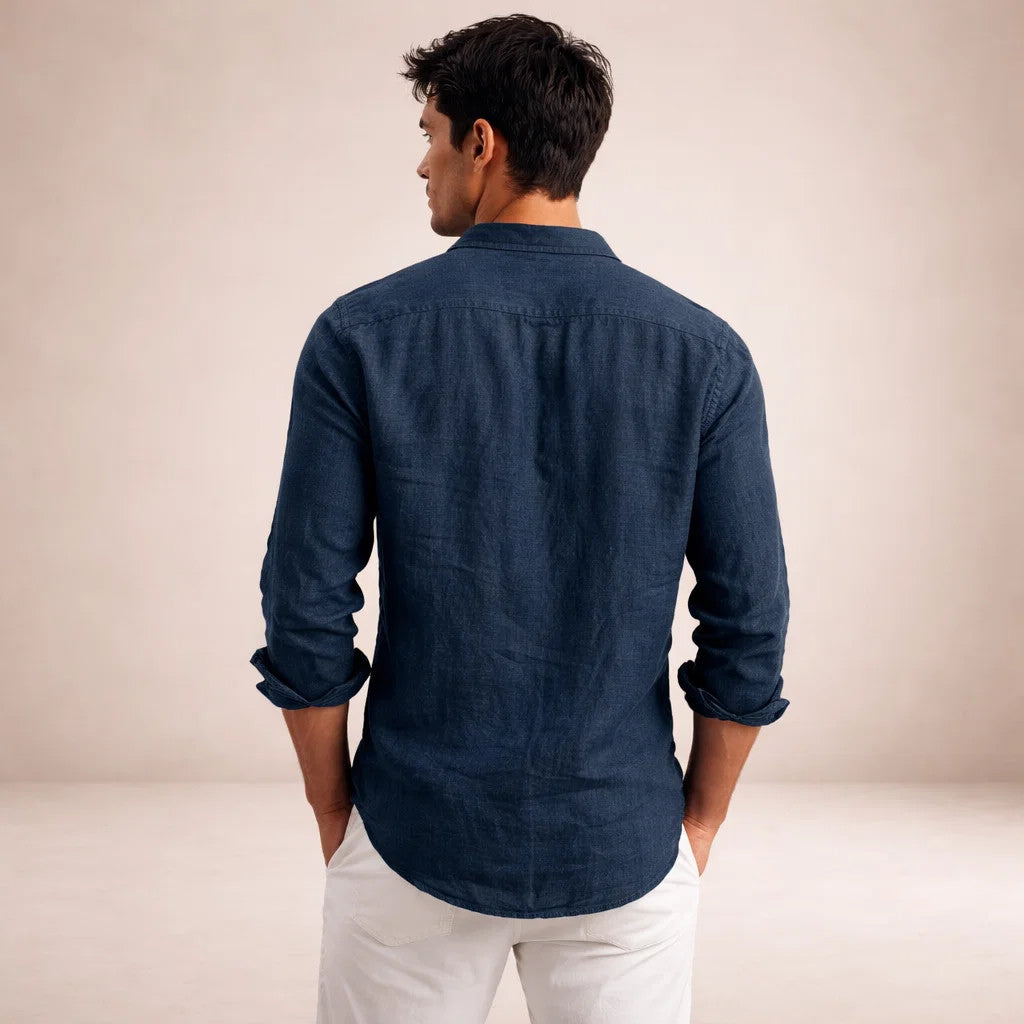 Men's Regular Fit Linen Shirt