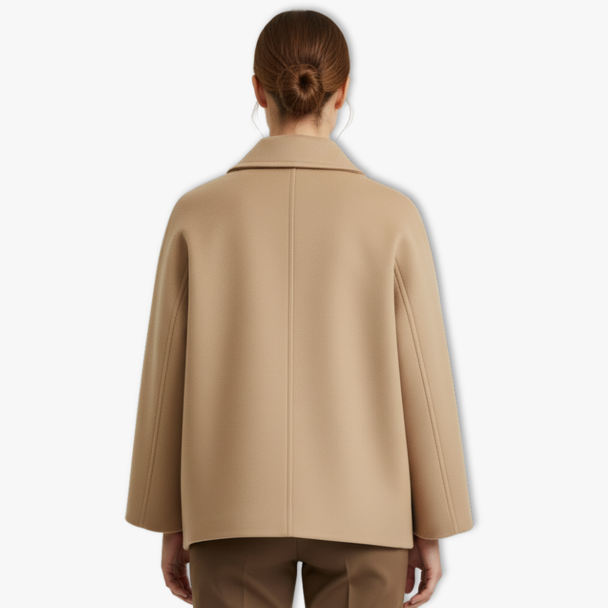 Women Autumn Winter Loose Short Jacket Lapel Casual Top