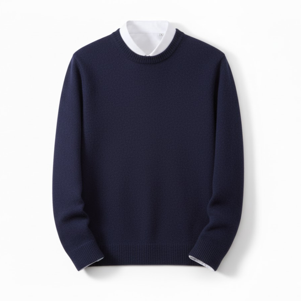 Cashmere Sweater O-neck Pullovers Men's Loose Oversized Knitted Bottom Shirt