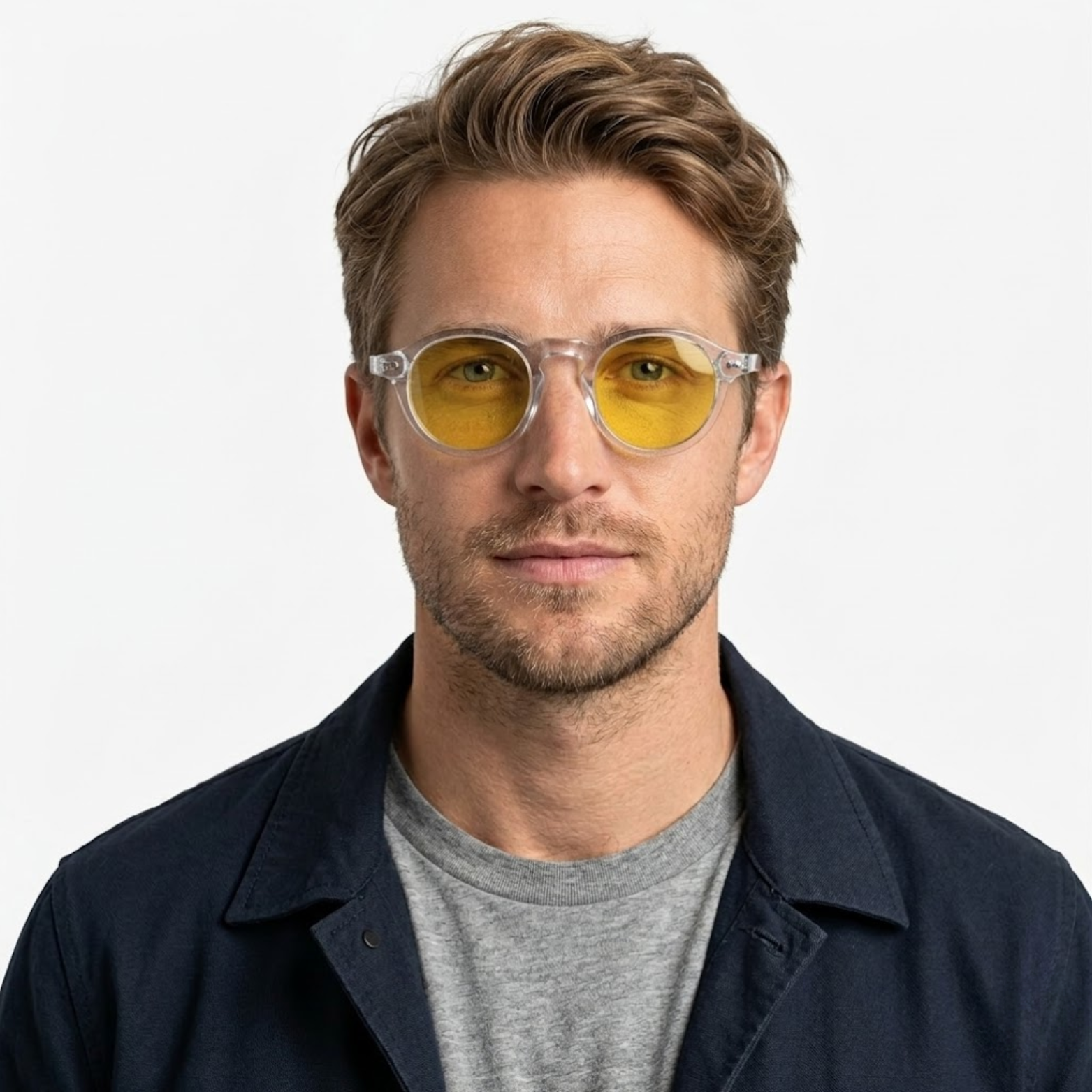 Polarized Retro Round Sunglasses Unisex Acetate Frame UV400 Protection Sun Shades