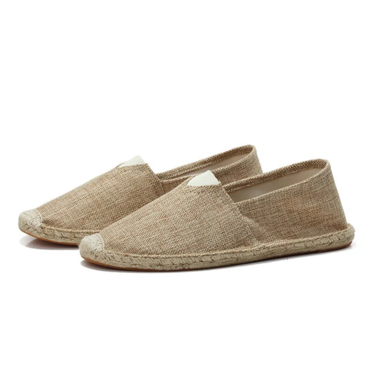 Men's linen espadrilles — canvas slip-on loafers — beach vacation