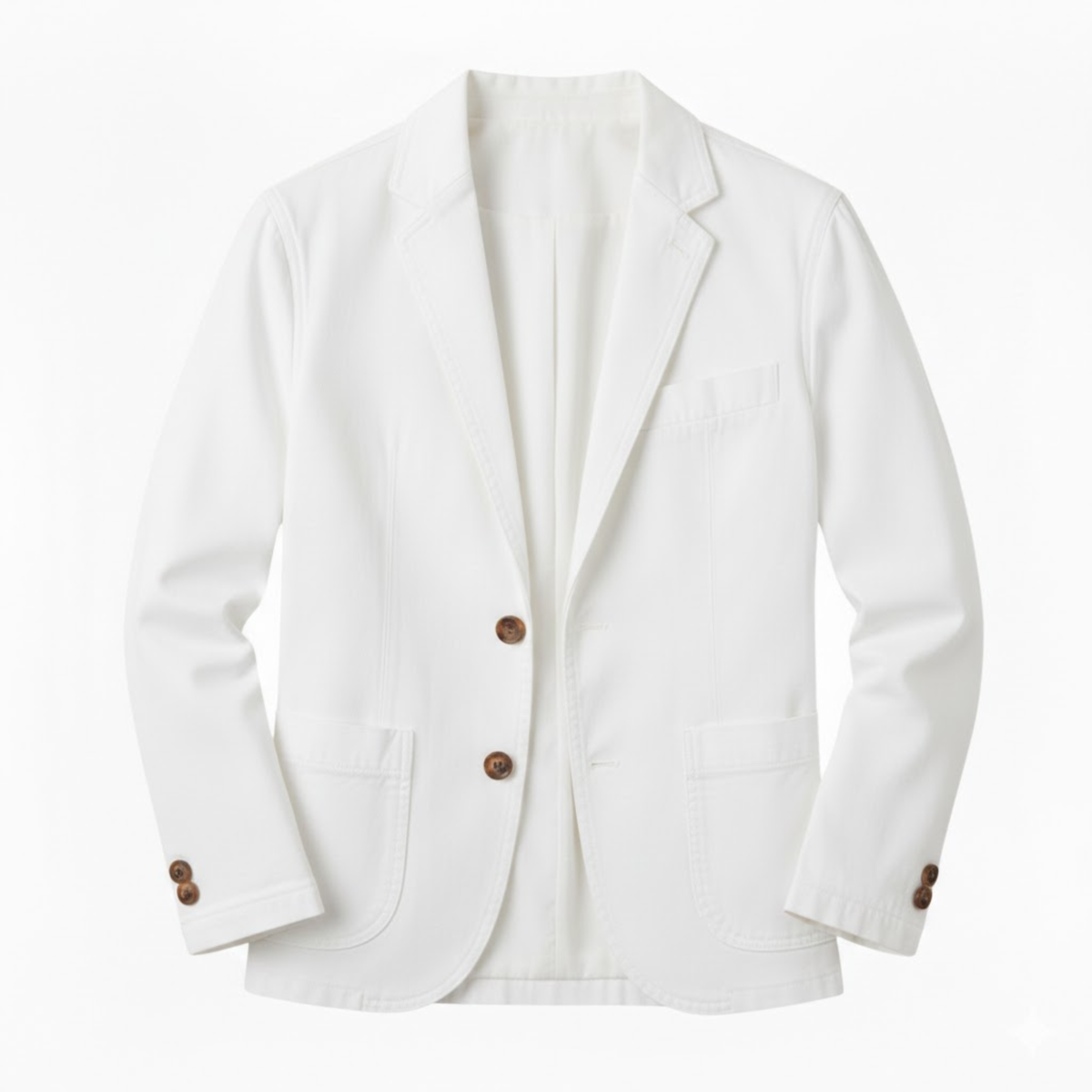 Men's Linen Blazer Jacket Cotton Blend Lightweight Casual Single Button Suit Coat