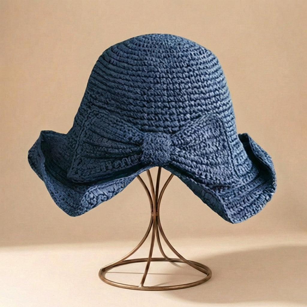 Women's bucket sun hat | wide brim with bow detail | casual holiday cap