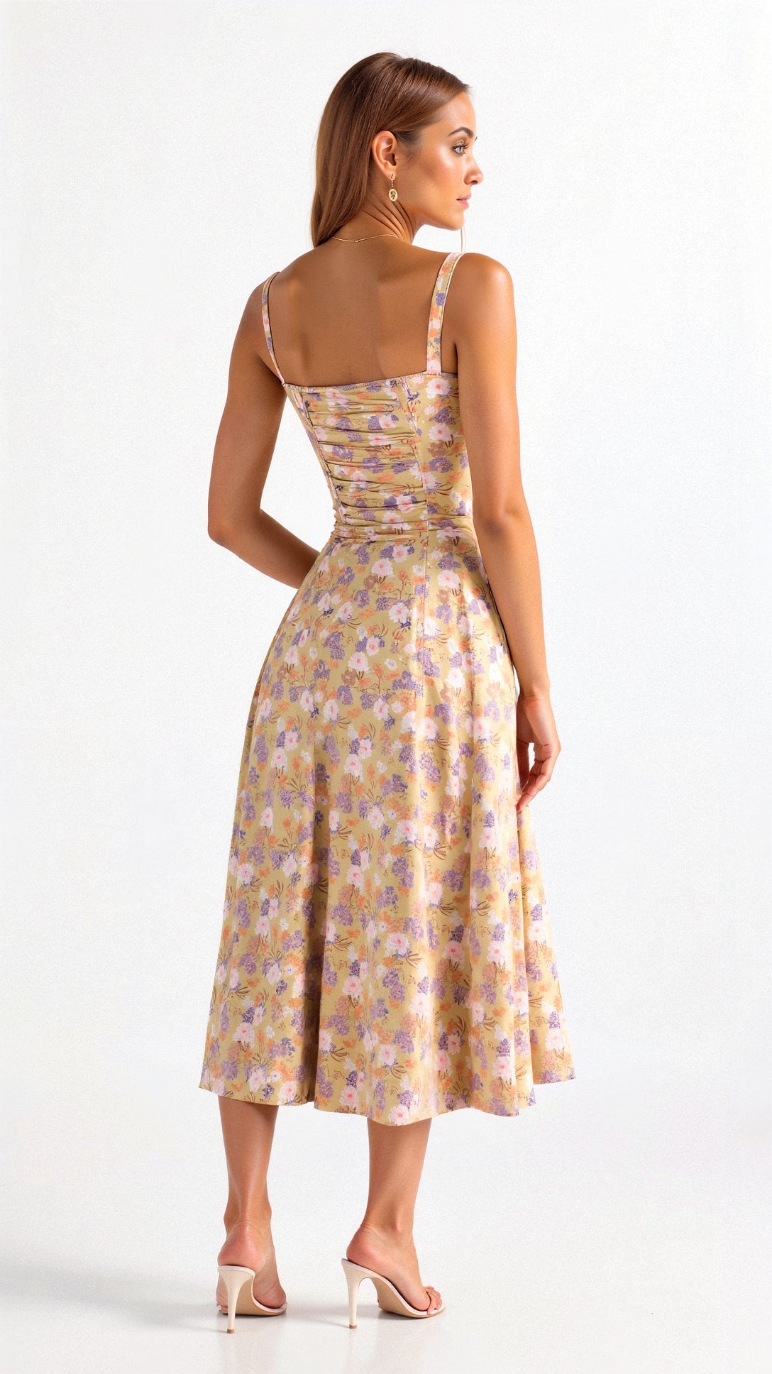 Floral Corset Midi Dress