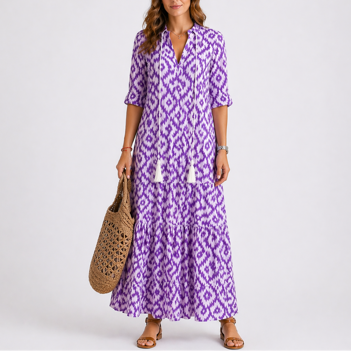 Midi Floral Print Dress