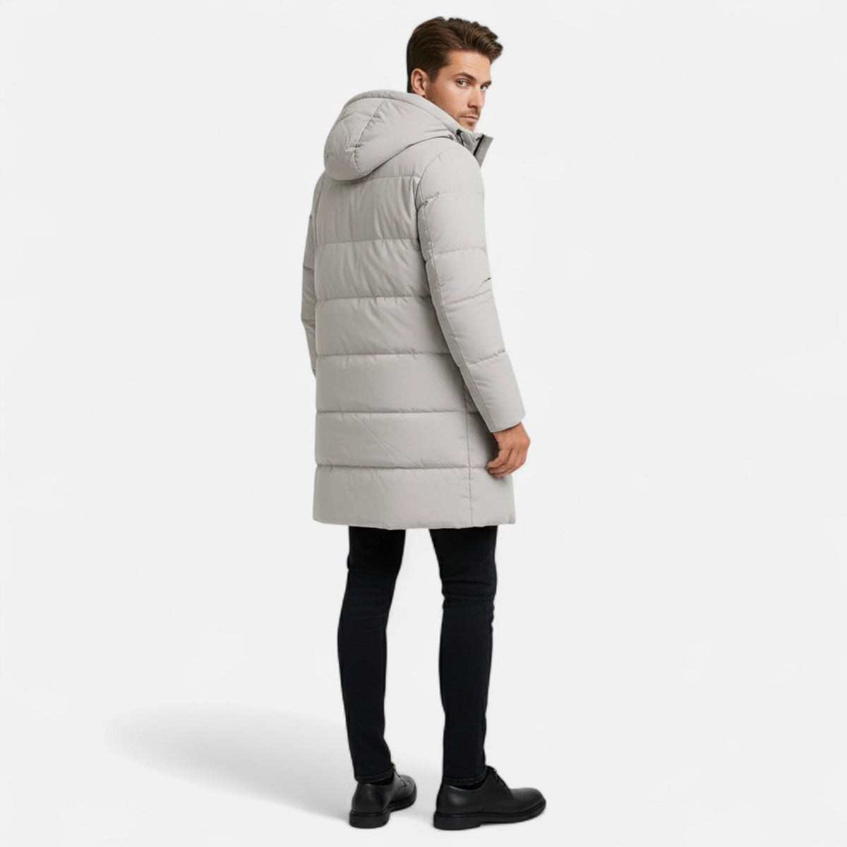 Veroux Mode | Men’s Winter Jacket – Heritage Waterproof Black Puffer