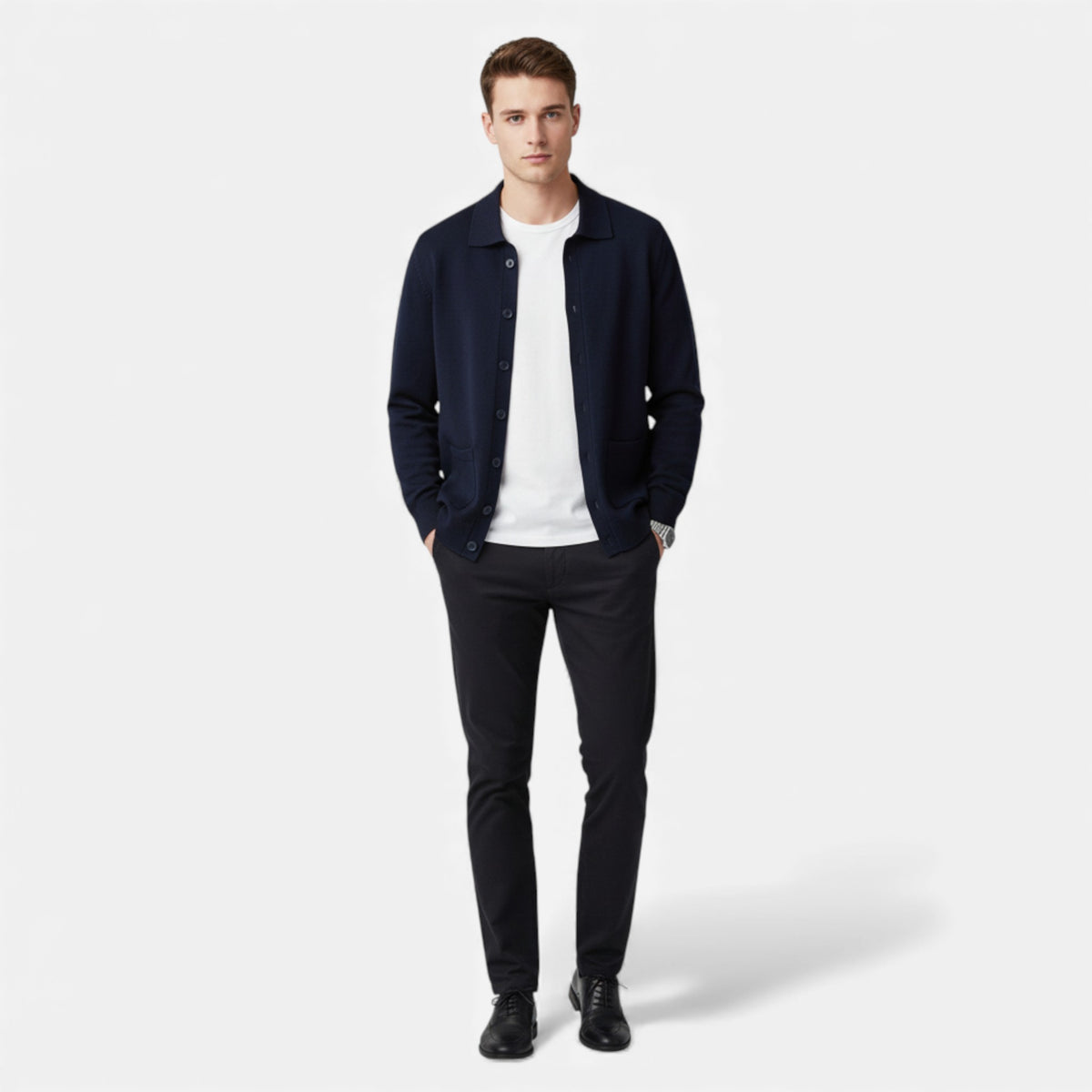 Veroux Mode | Men’s Polo Cardigan – Morley Edition