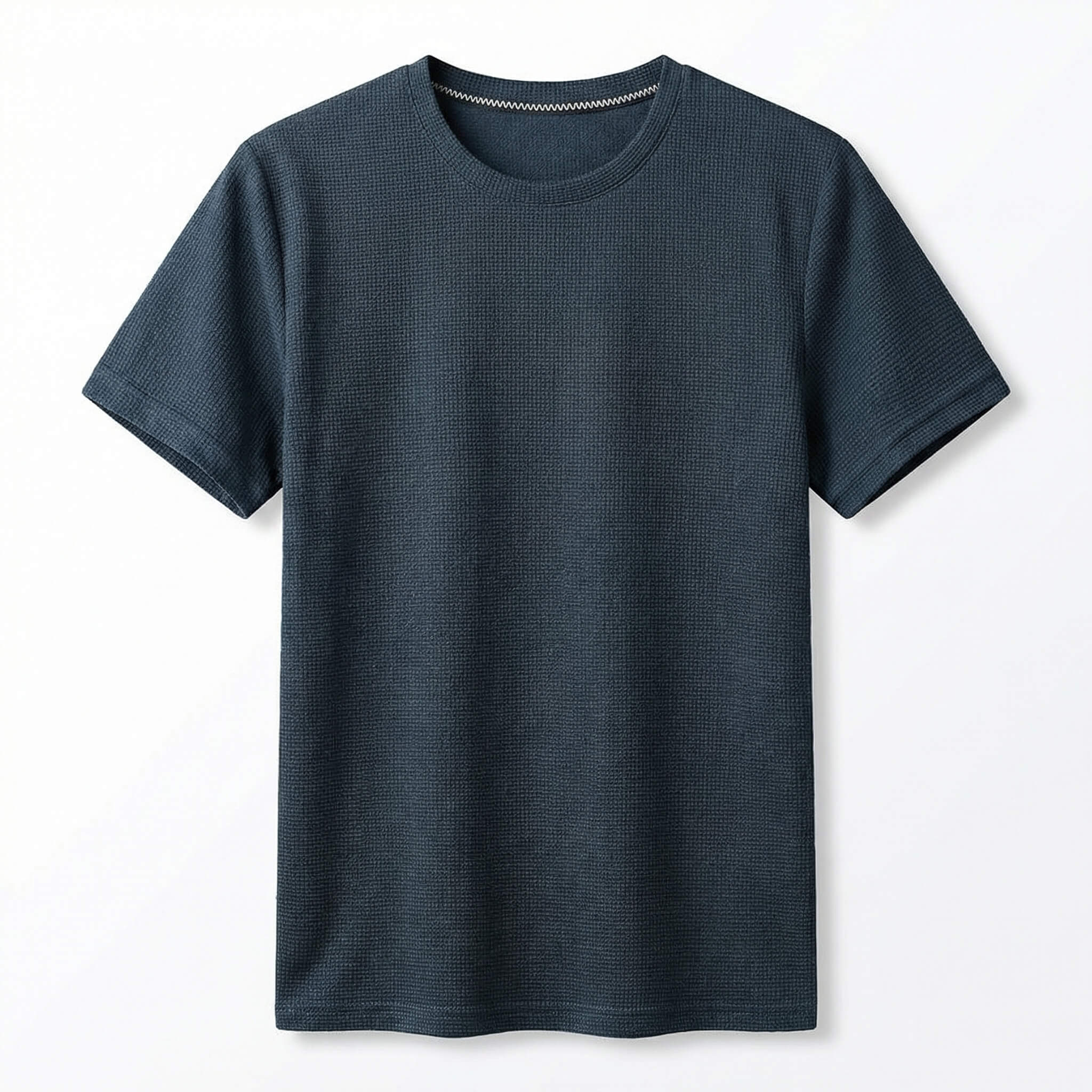 Men's waffle knit tshirt - relaxed tailored fit - everyday casual