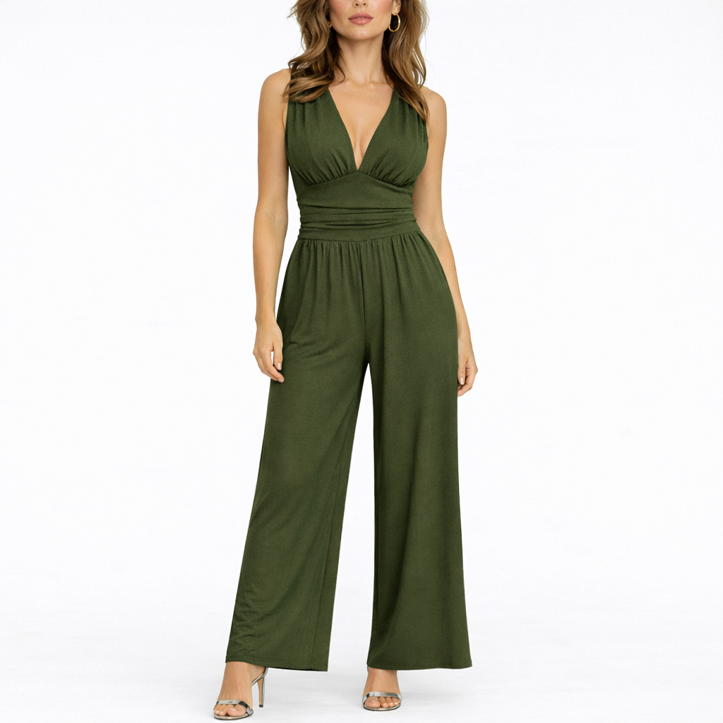 Sleeveless Wide Leg Jumpsuit