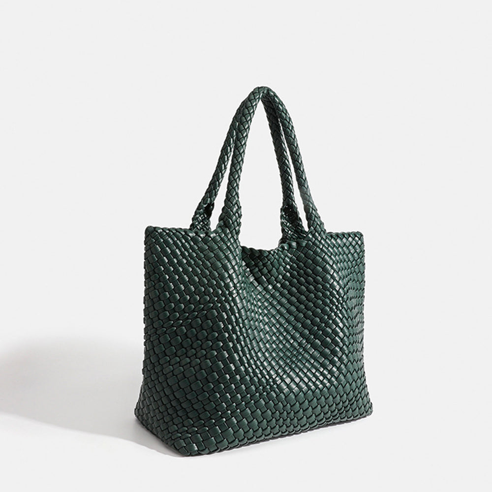 Women's woven tote bag large shoulder bag