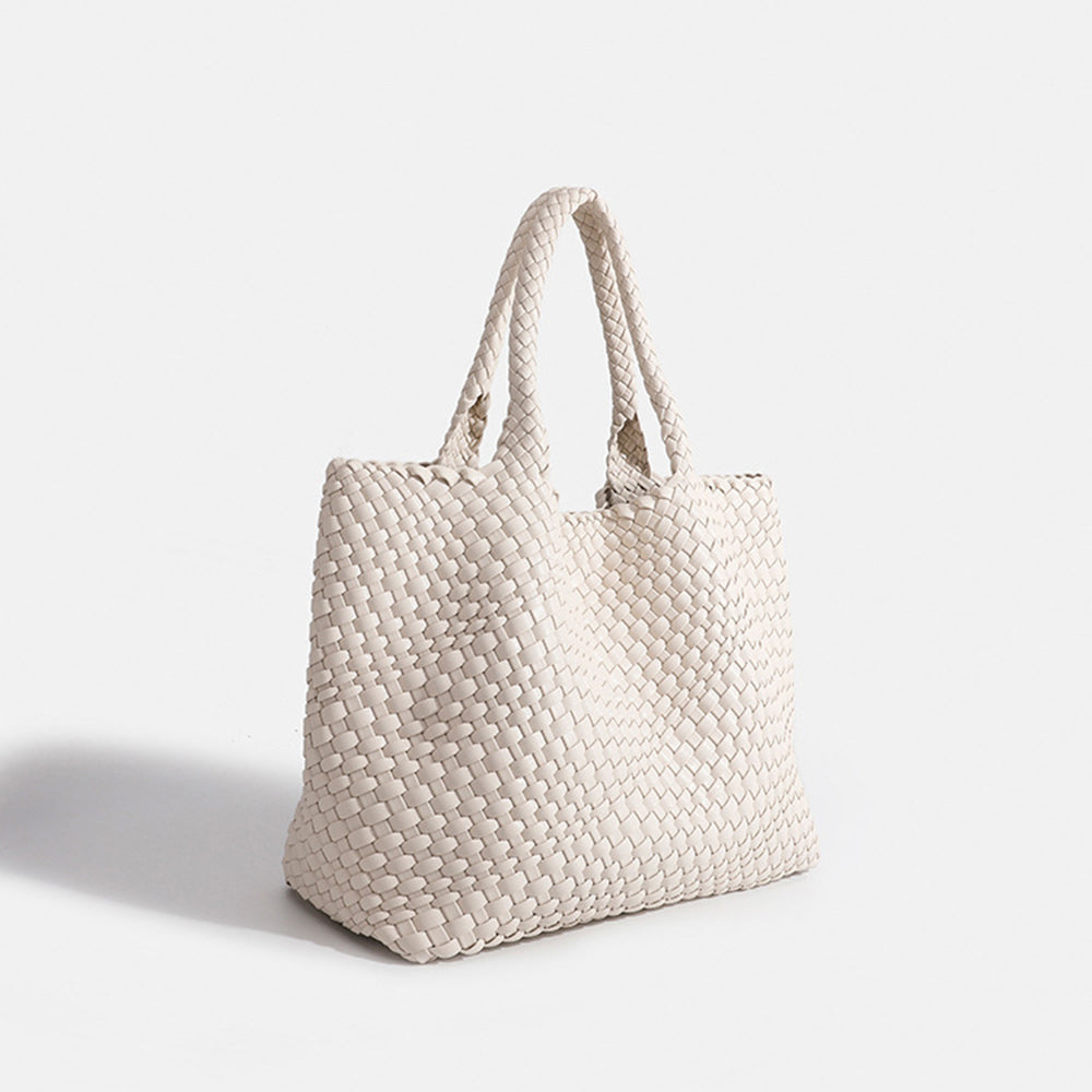 Women's woven tote bag large shoulder bag