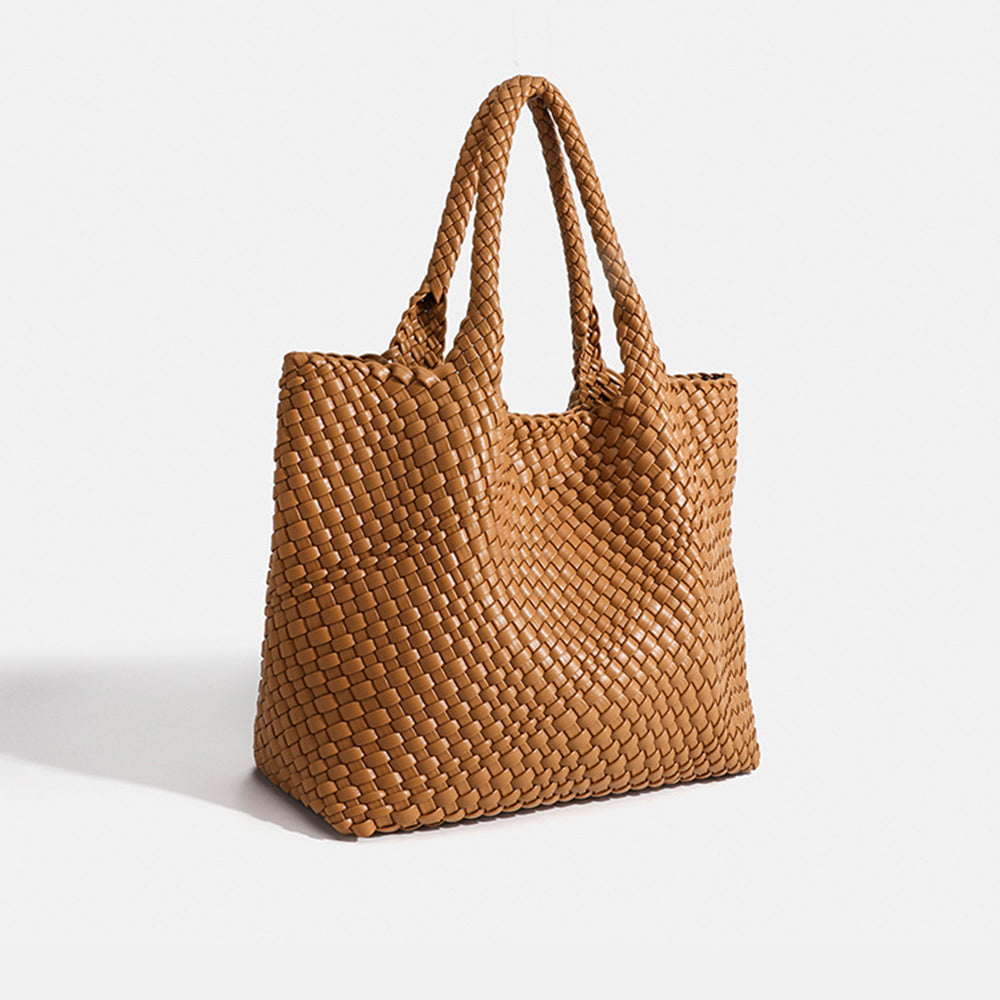 Women's woven tote bag large shoulder bag