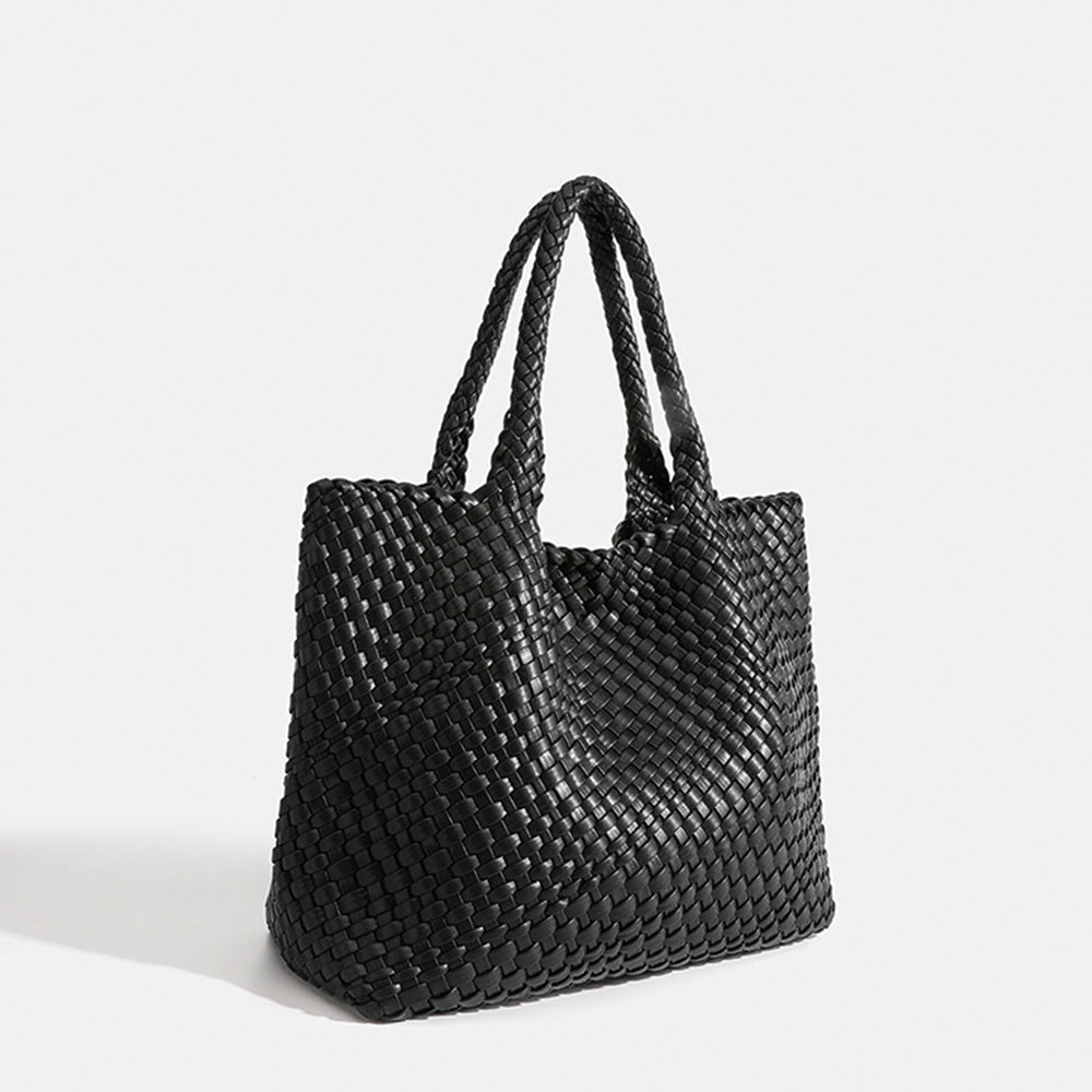 Women's woven tote bag large shoulder bag
