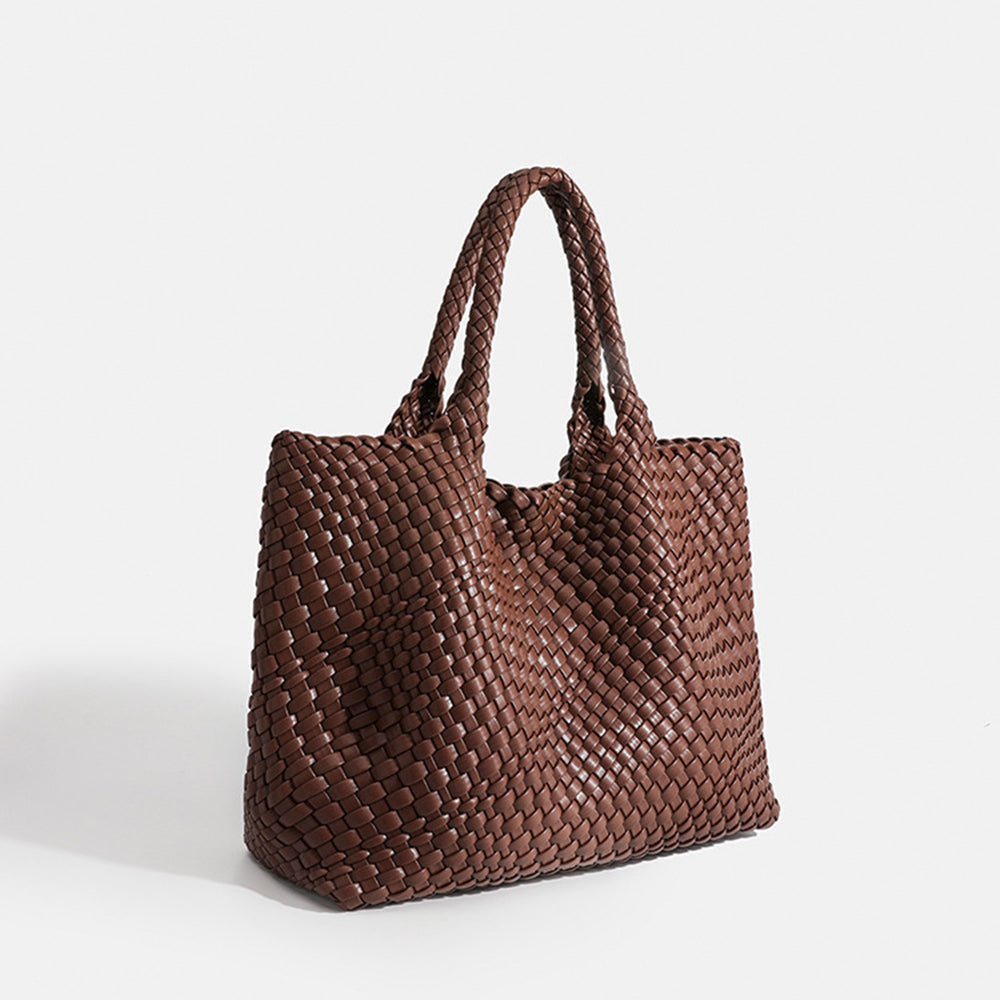 Women's woven tote bag large shoulder bag