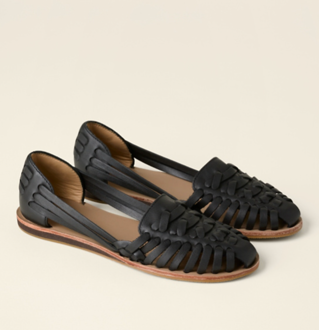 Woven Flat Slip-On Sandals