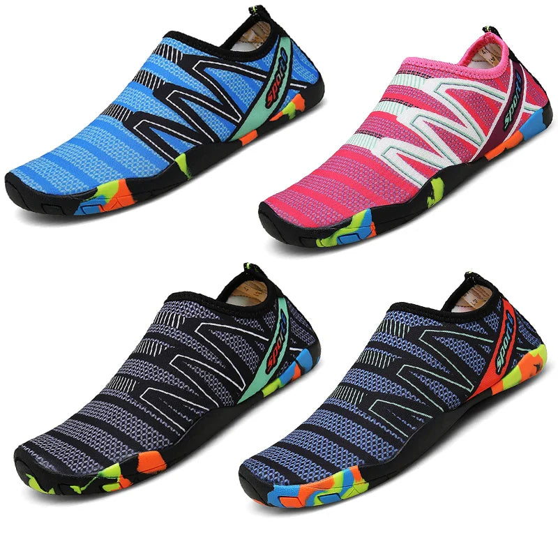 Unisex aqua shoes - quick-drying material - outdoor water sports