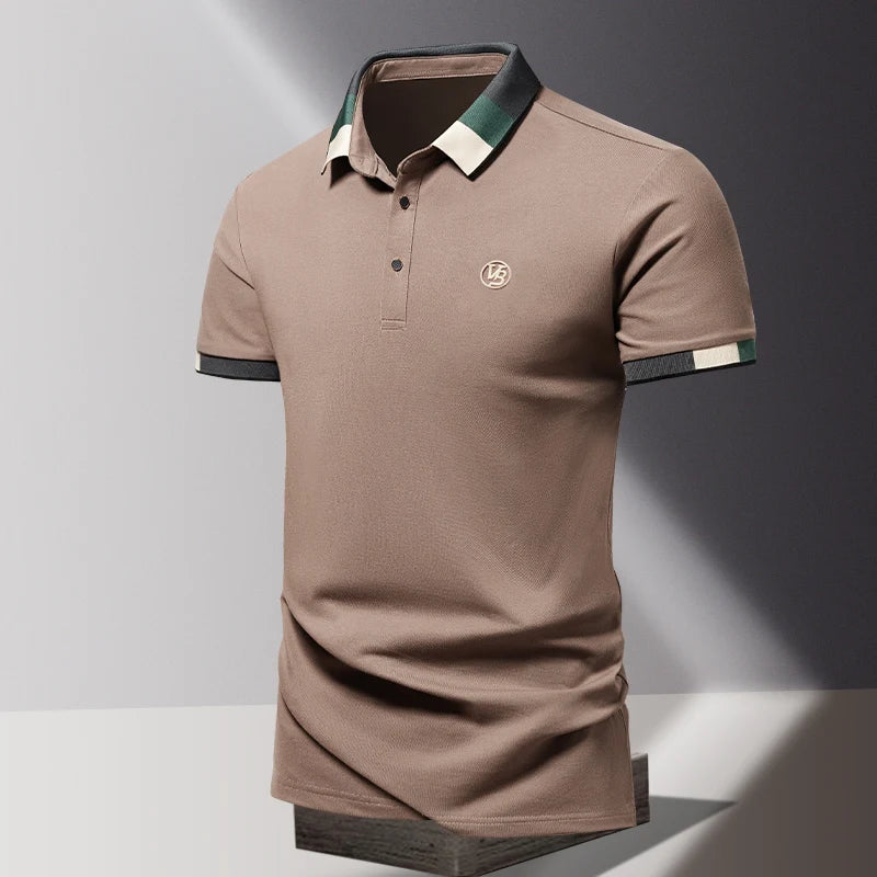Men's Short Sleeve Polo Classic Collar