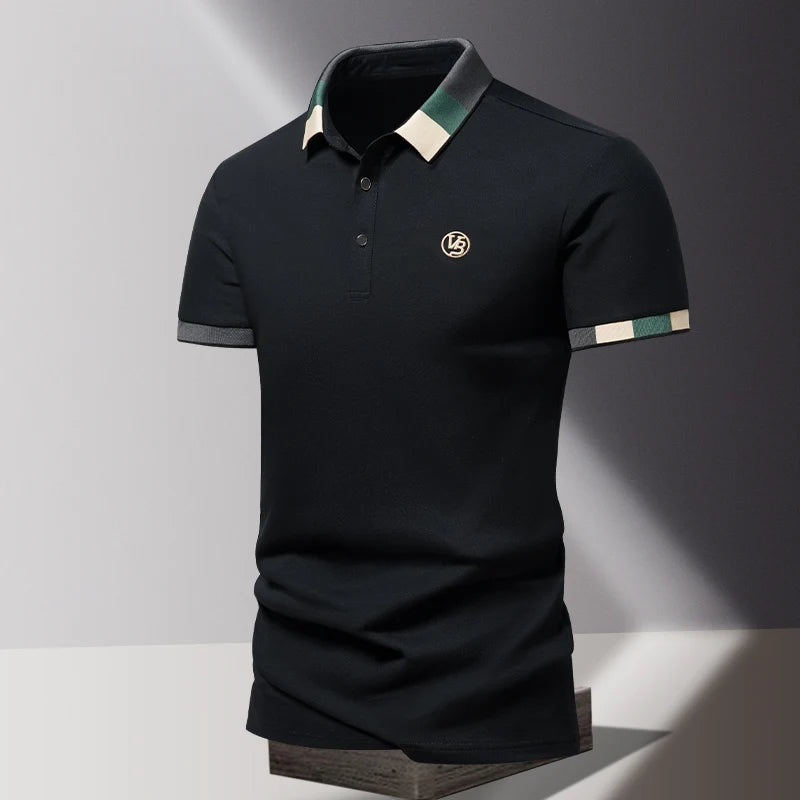 Men's Short Sleeve Polo Classic Collar