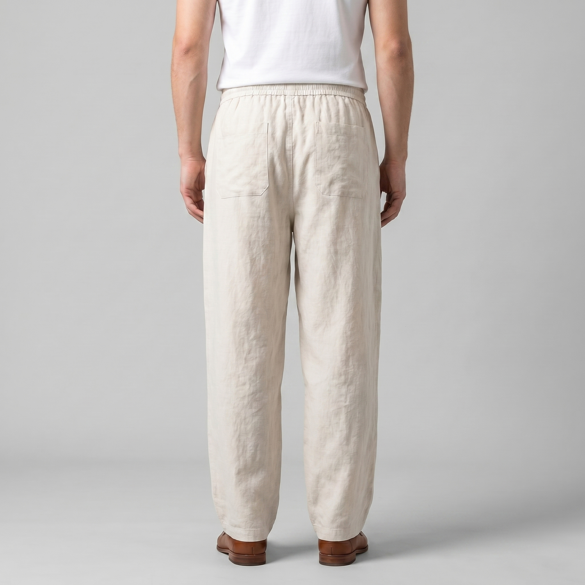 Men's baggy linen trousers | loose fit casual wear