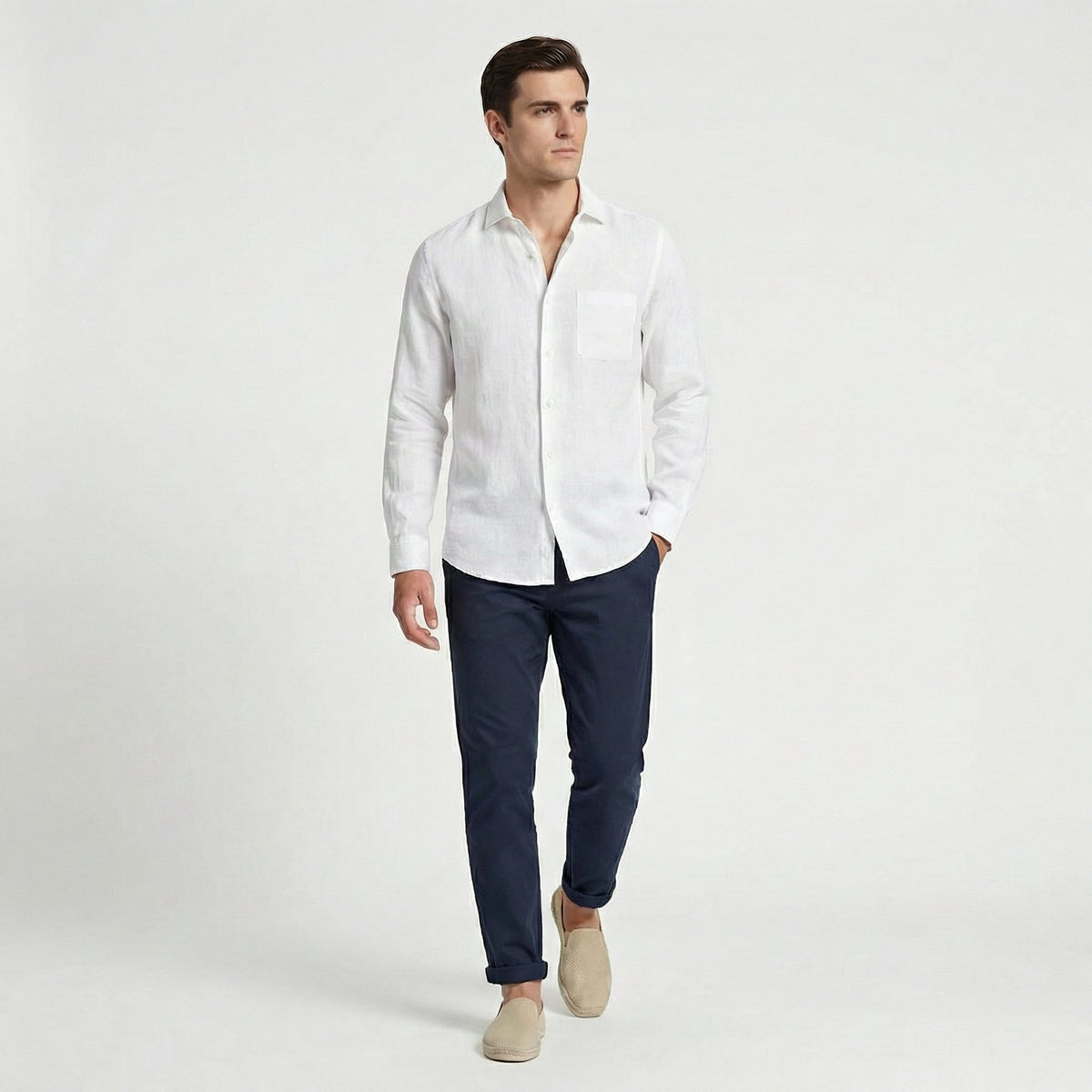 Men's linen shirt | long sleeve casual wear