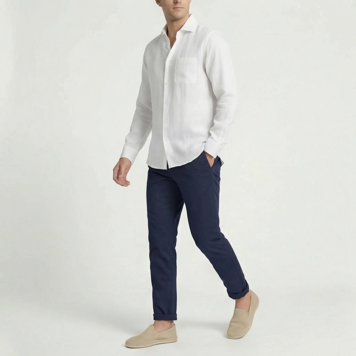 Men's linen shirt | long sleeve casual wear